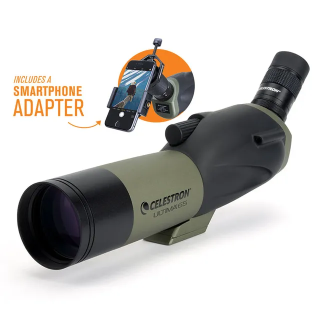 Celestron Ultima 18-55x65 Spektiv gewinkelt mit Smartphone-Adapter