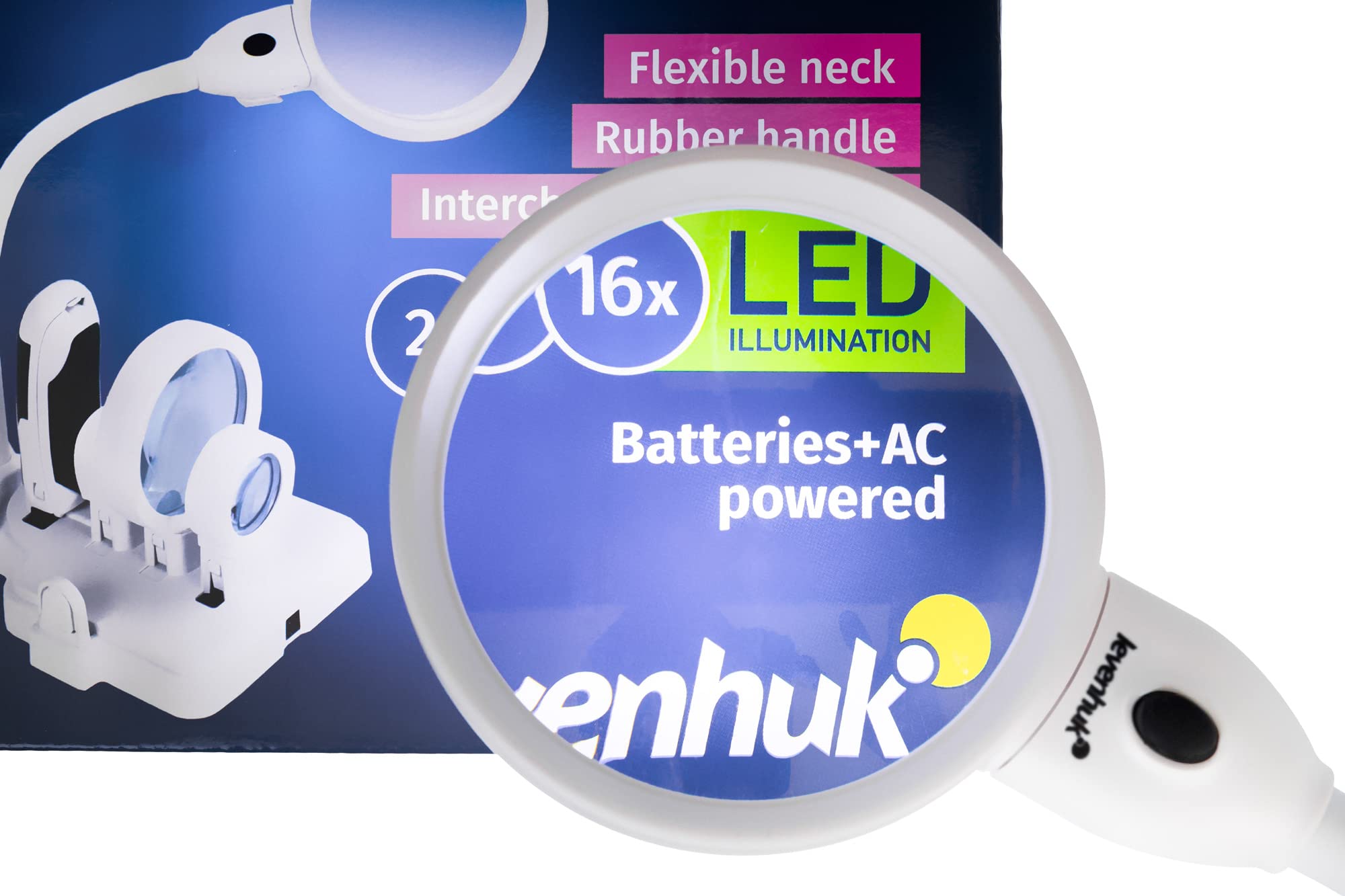 Levenhuk Zeno Multi ML15 Lupenset 2x/5x/16x LED weiß