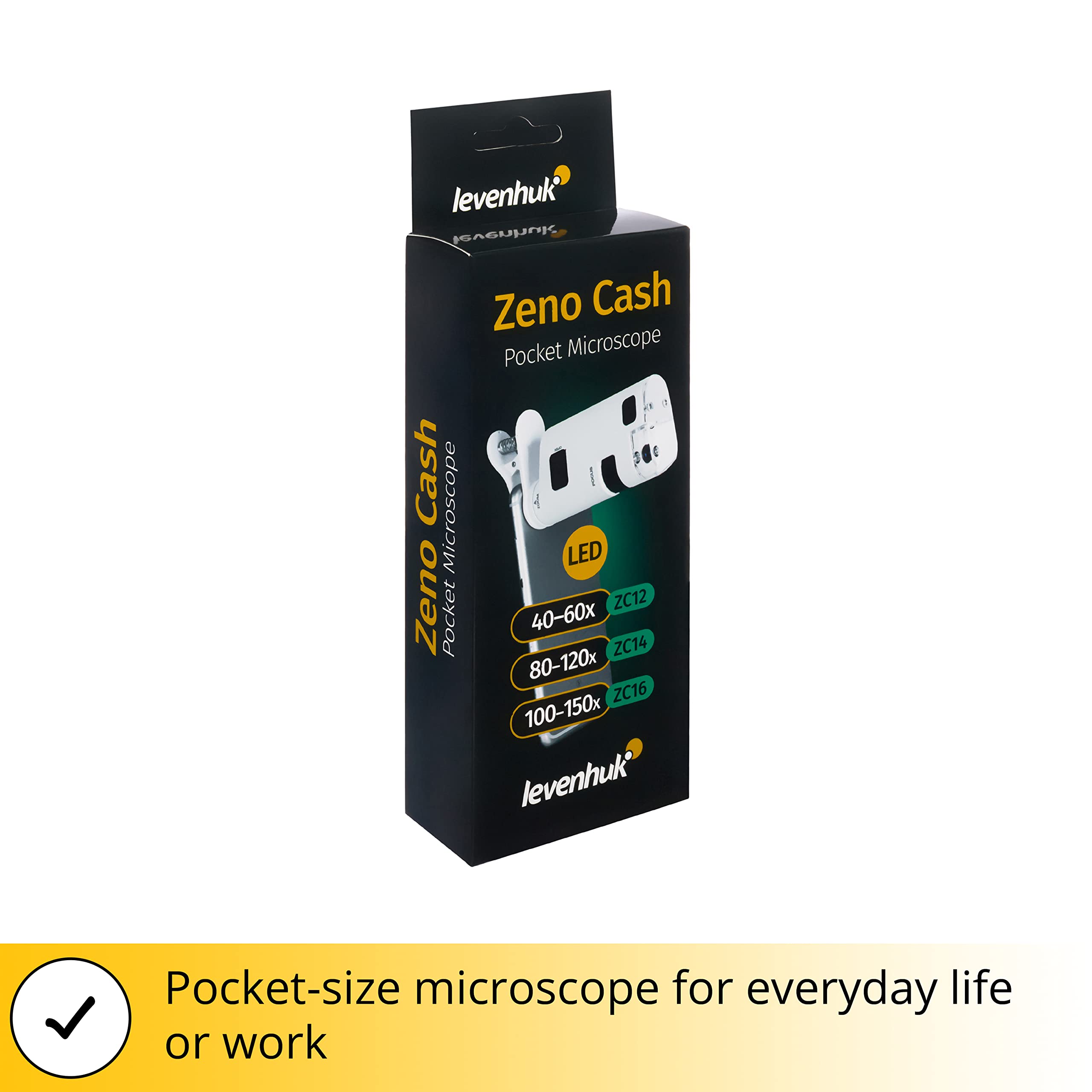 Levenhuk Zeno Cash ZC14 Taschenmikroskop 80-120x LED