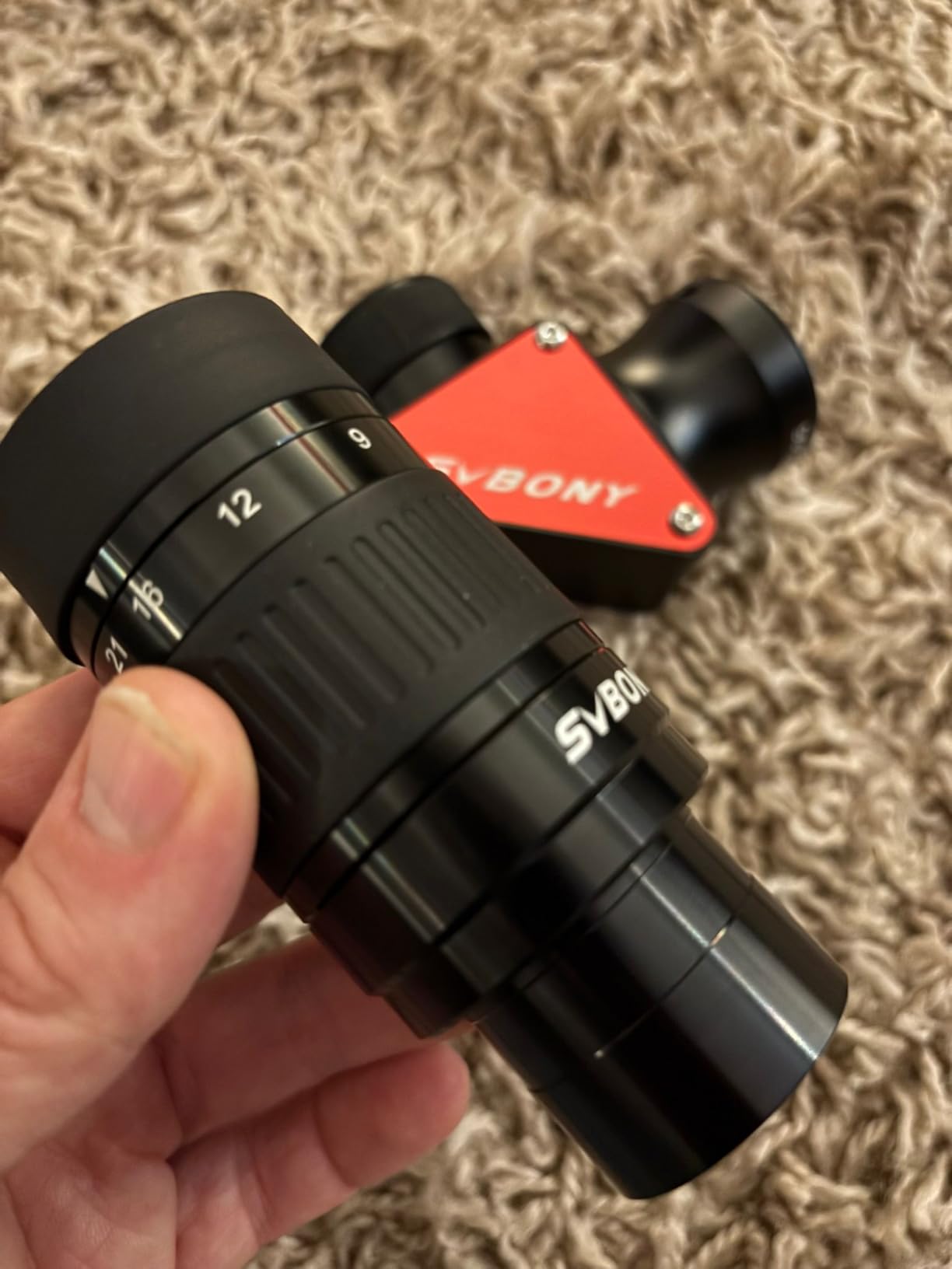 SVBONY SV135 7-21mm Zoom-Okular 1,25 Zoll mit Zenitspiegel