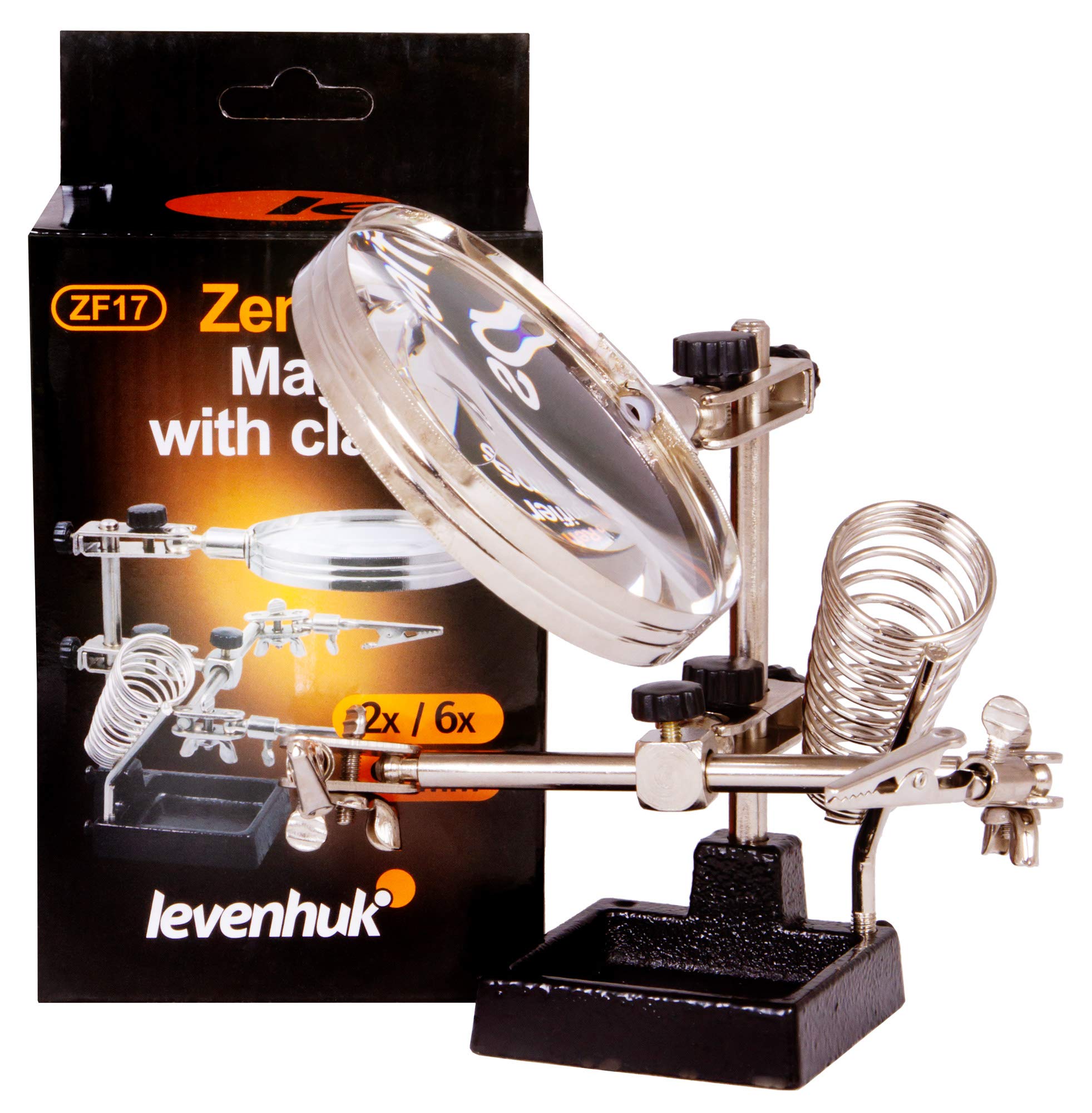 Levenhuk Zeno Refit ZF17 Lötlupe 2x/6x Dritte Hand