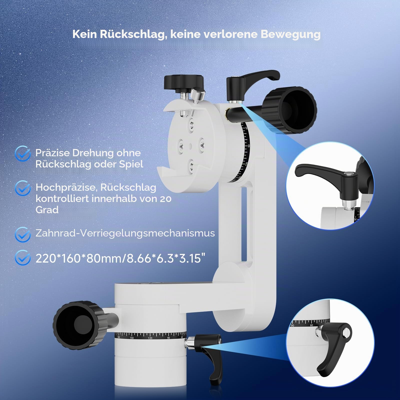 SVBONY SV225 Mini Alt-Az Montierung 5kg Teleskopkopf