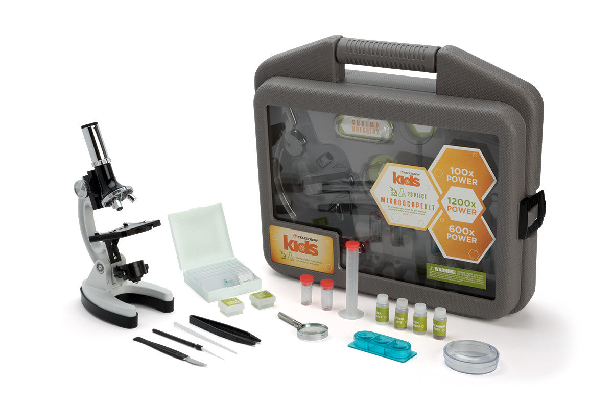Celestron Labs Kindermikroskop 28-teilig 100x-1200x LED Set
