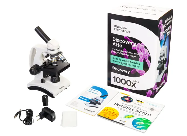 Levenhuk Discovery Atto Polar Mikroskop 40-1000x Labor