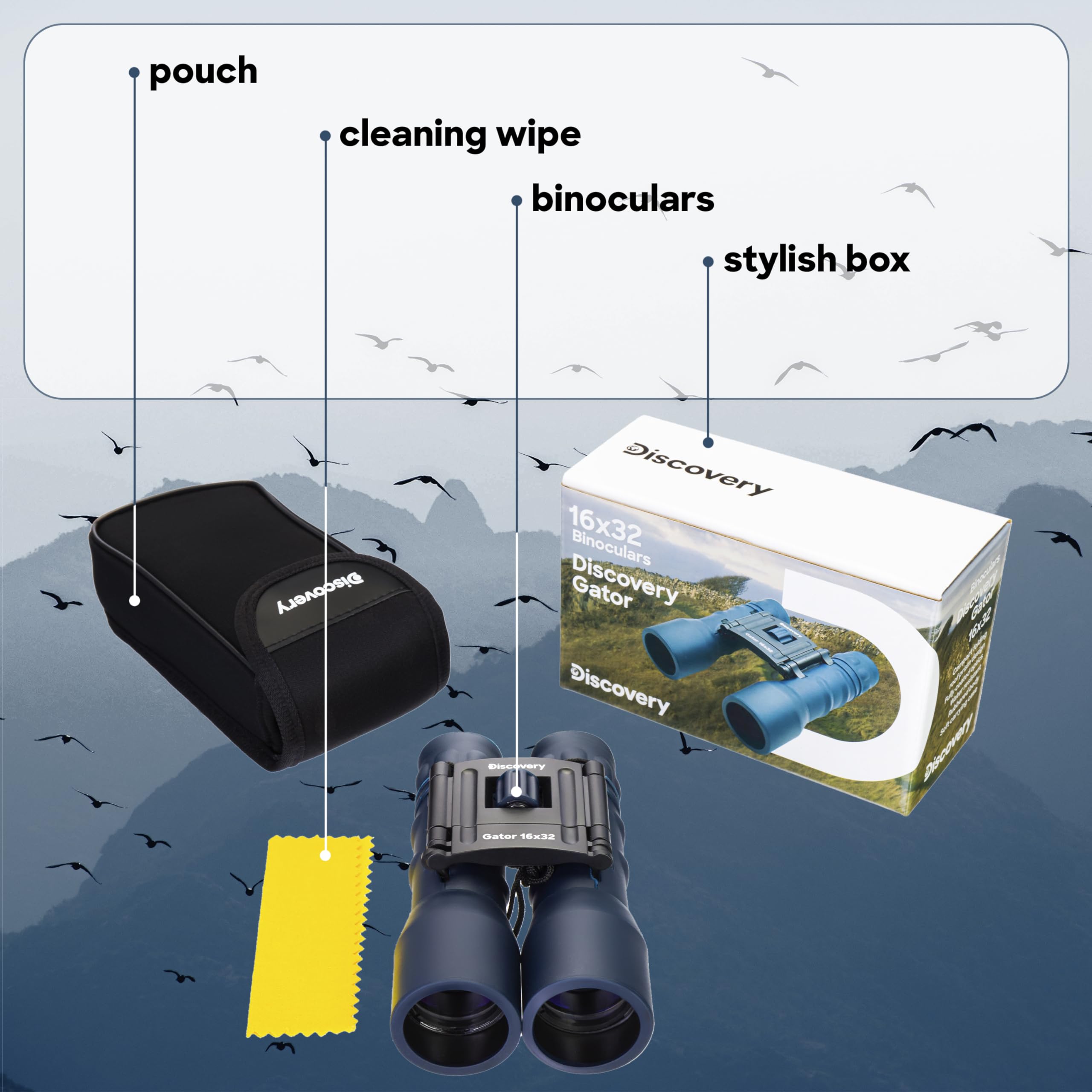Discovery Gator 16x32 Fernglas Taschenformat 16-fach