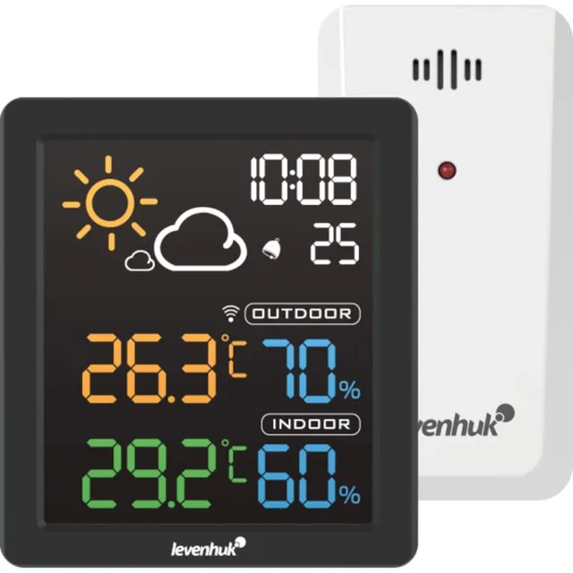 Levenhuk Wezzer BASE L80 Thermohygrometer mit Funksensor Uhr