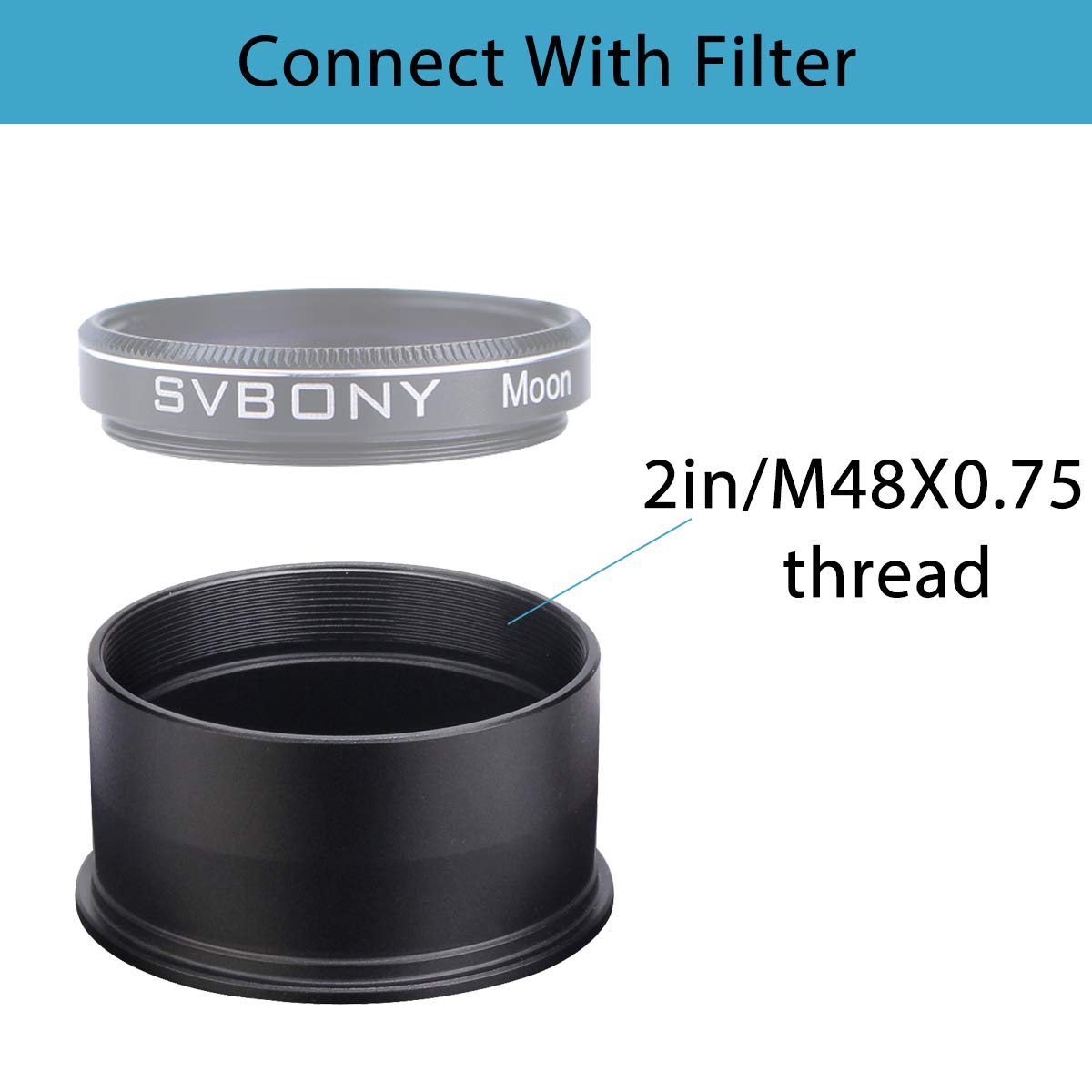 Svbony SV163 C-Mount Adapter 2 Zoll Teleskop Kameraadapter