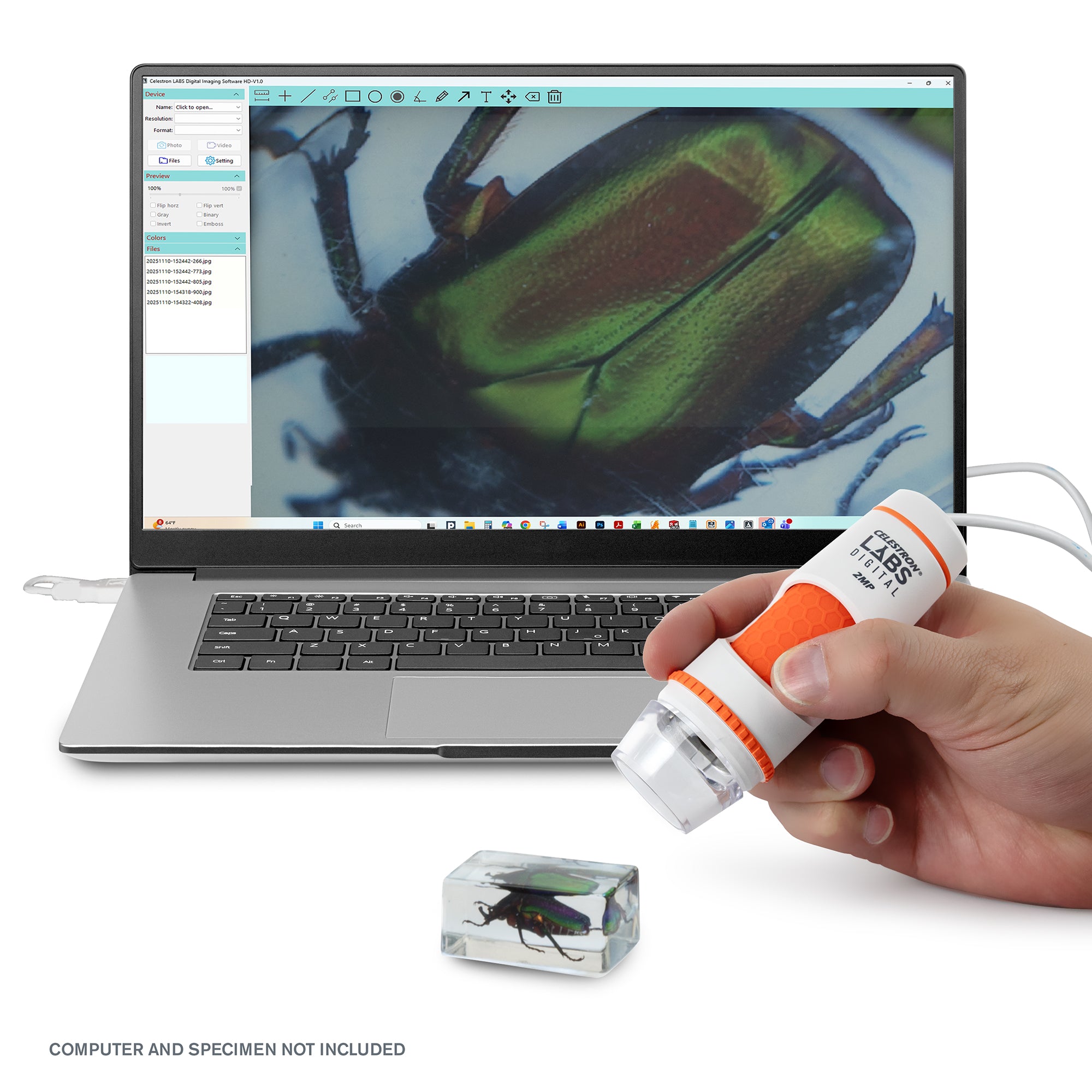 Celestron Labs Digital 2MP Handmikroskop USB 200x