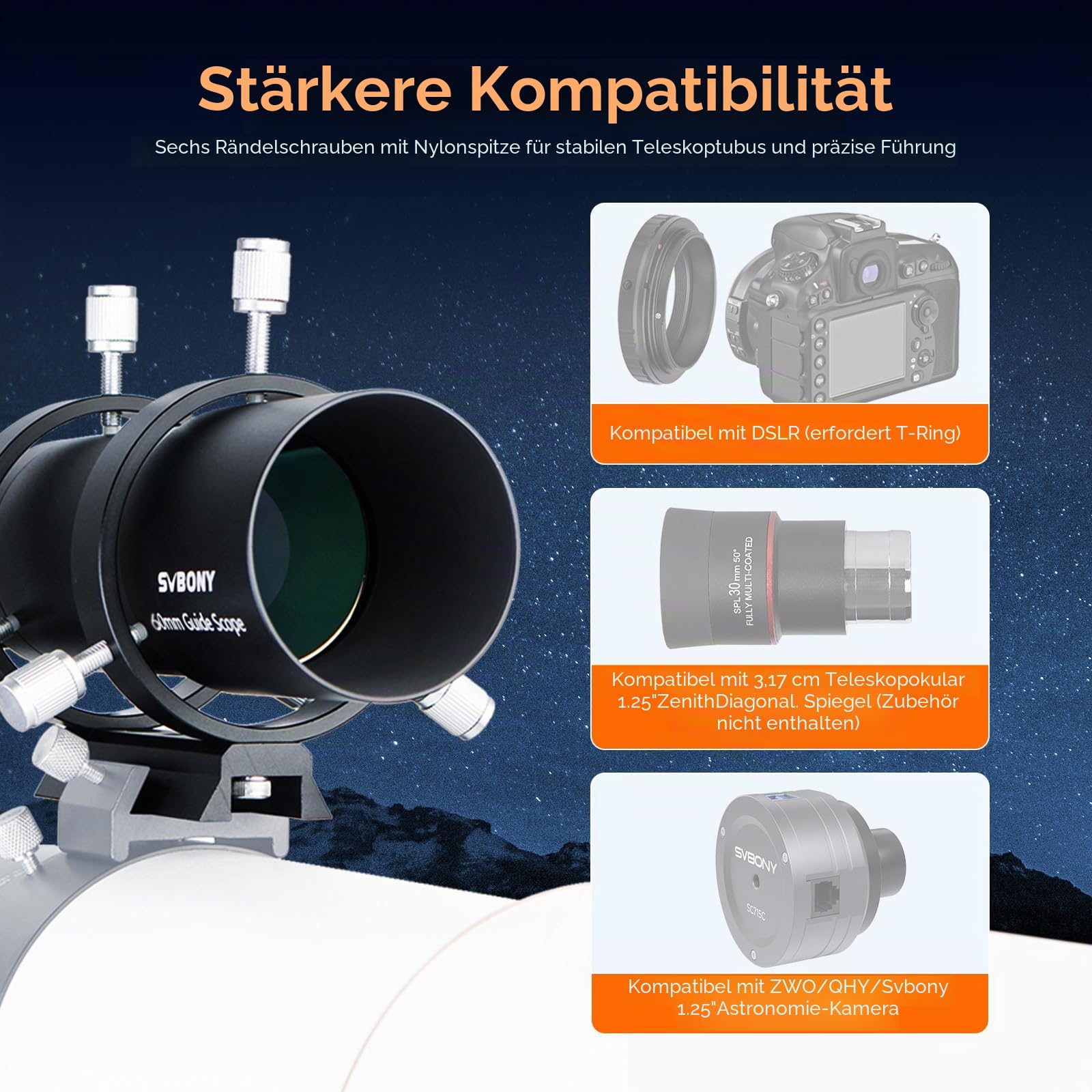 SVBONY SV106 60mm Sucherfernrohr Guidescope