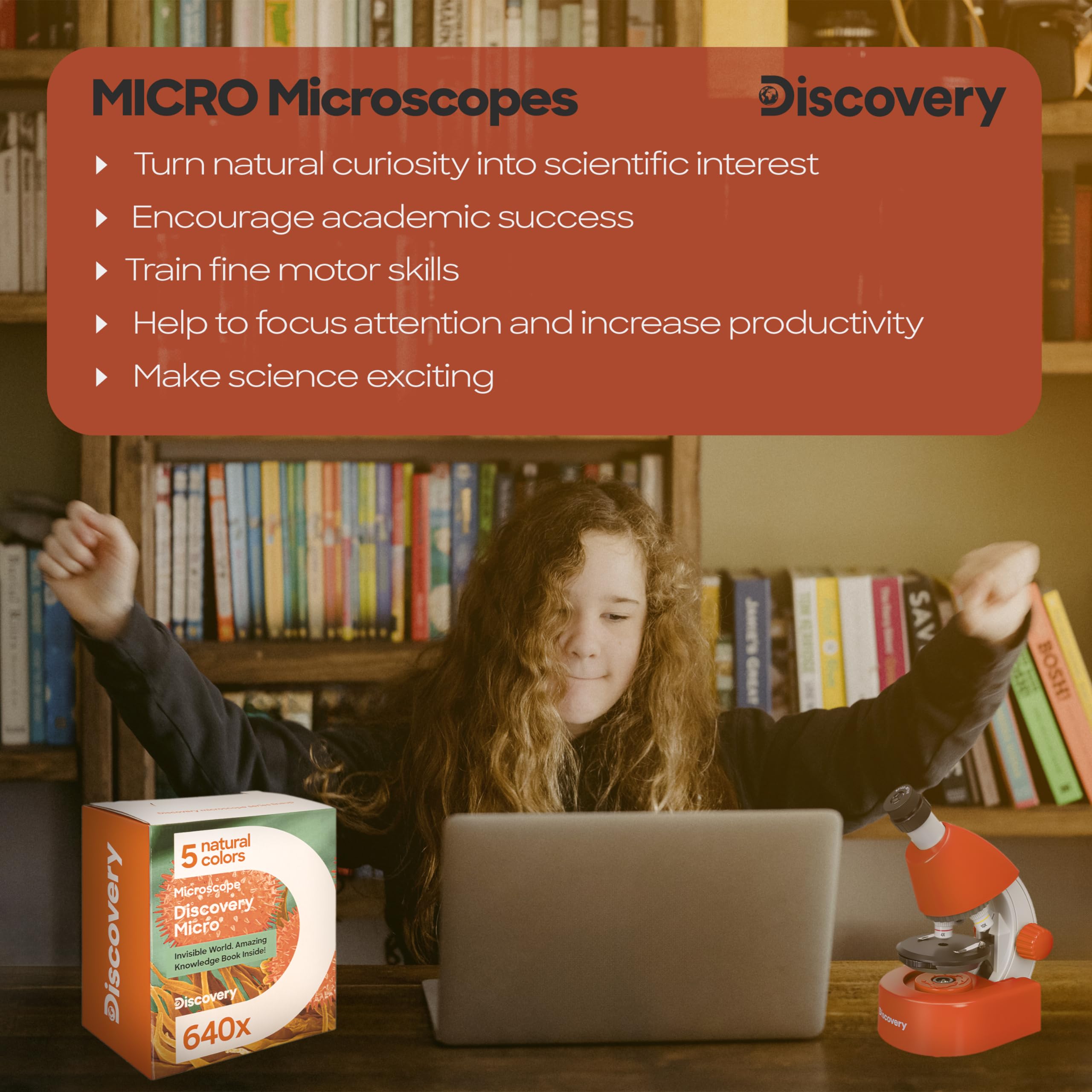 Levenhuk Discovery Micro Terra Mikroskop 40-640x für Kinder