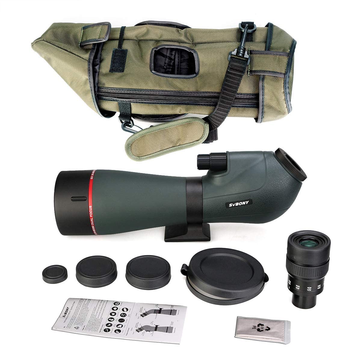 SVBONY SV406P ED Spektiv 20-60x80 Dual Focus BAK-4