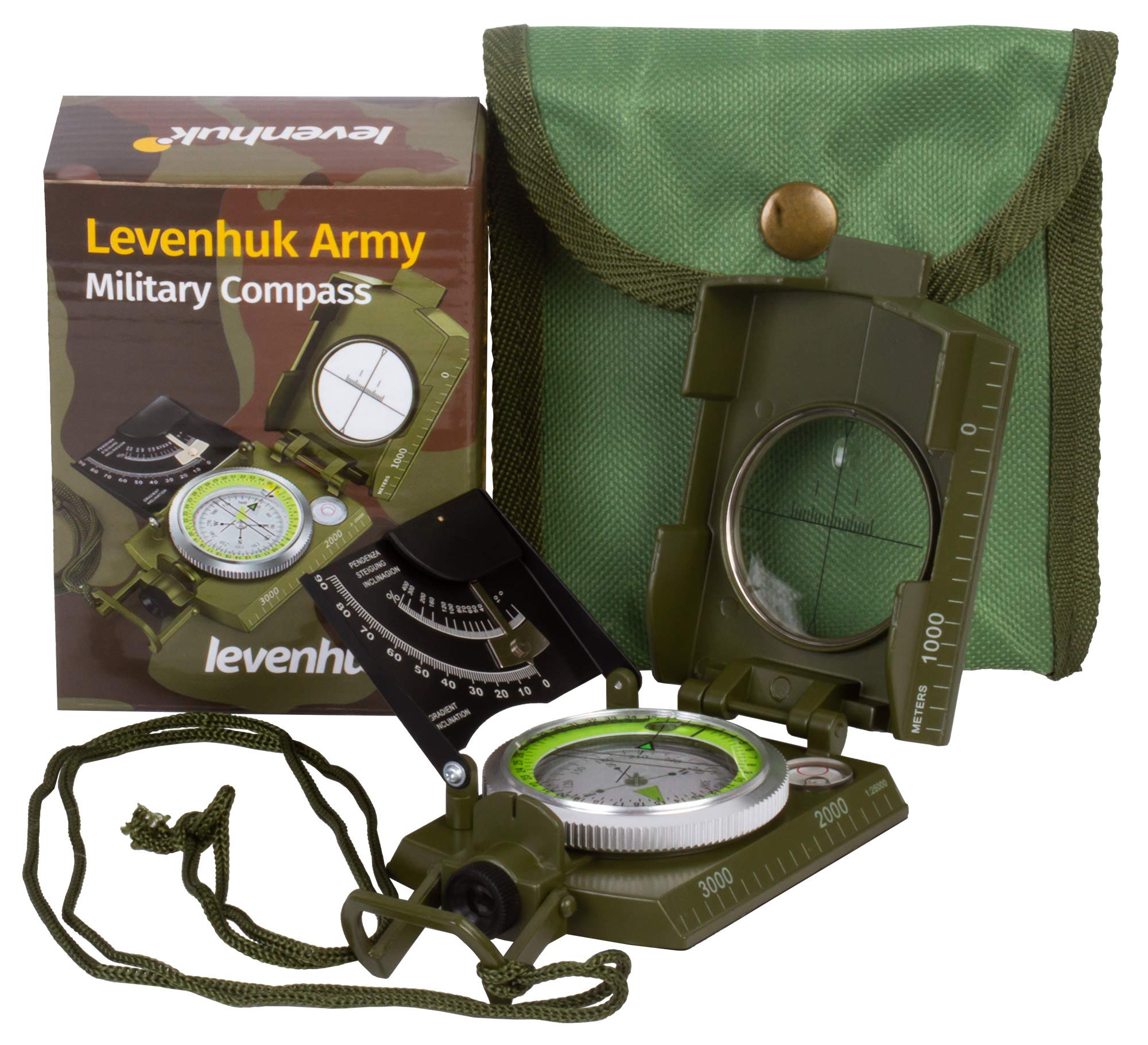 Levenhuk Army AC20 Kompass Flüssigkeit Peilvisier Neigung