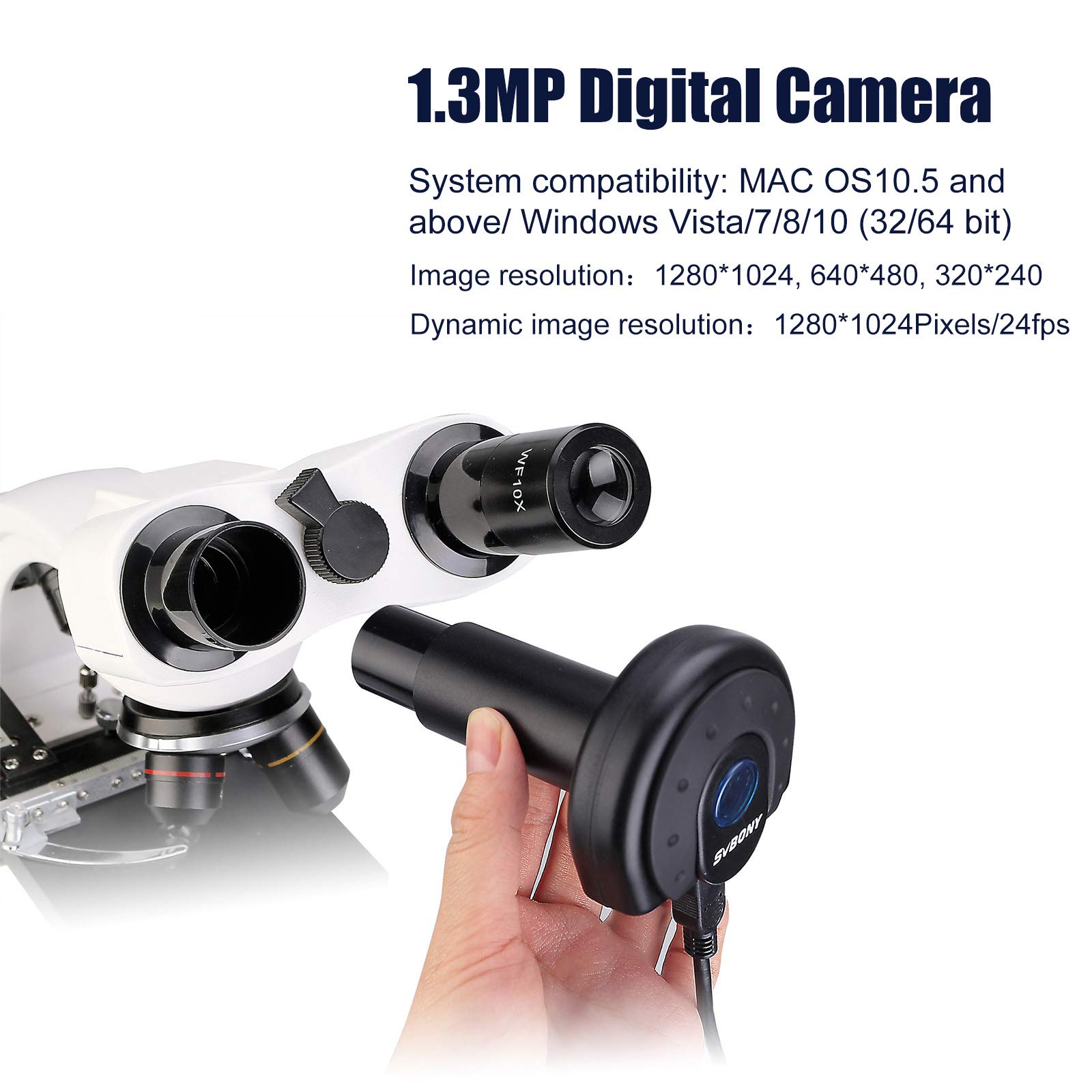 SVBONY SV605 Mikroskop binokular 80x-1600x mit Kamera
