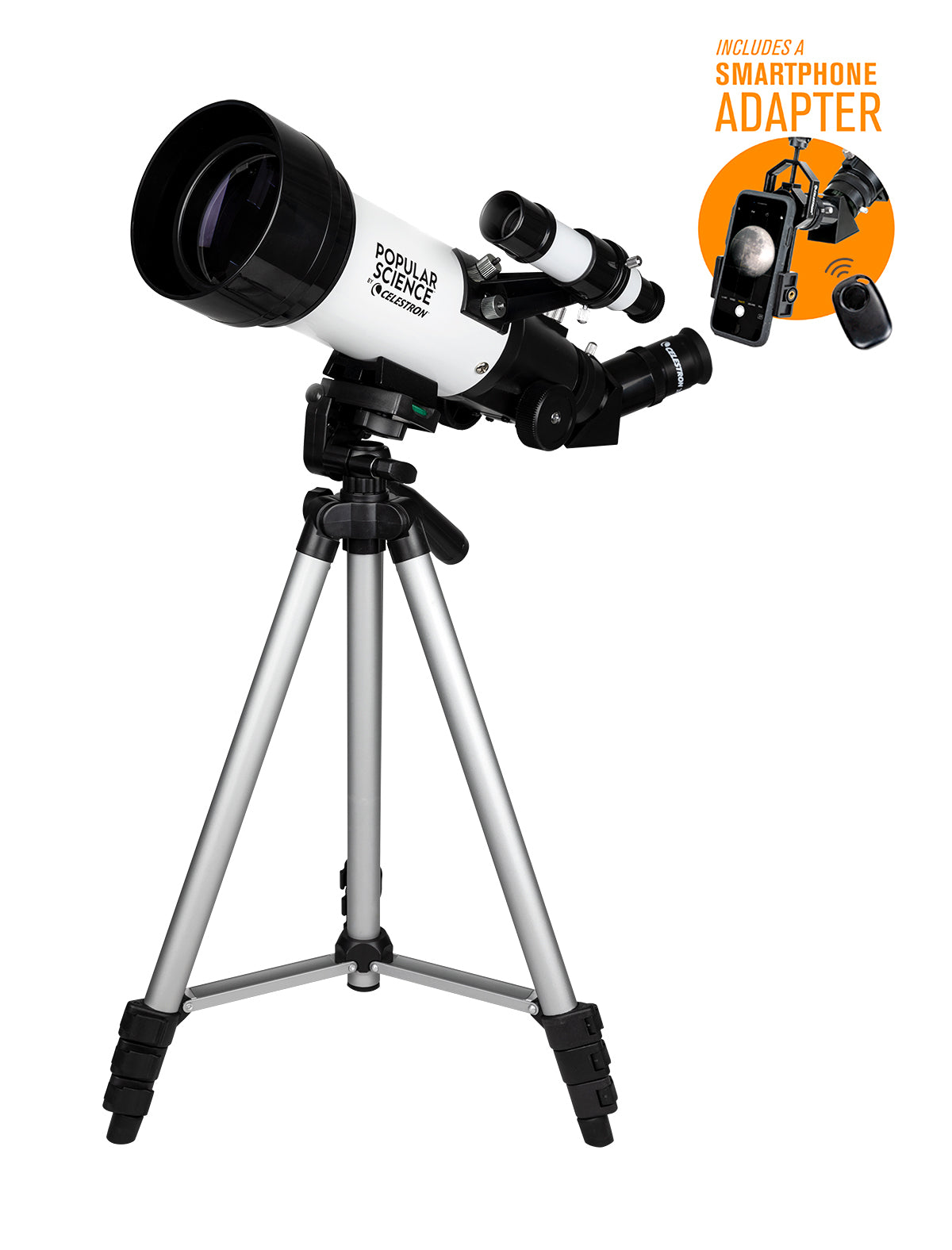 Celestron Travel Scope 70 Teleskop 70mm Smartphone-Adapter
