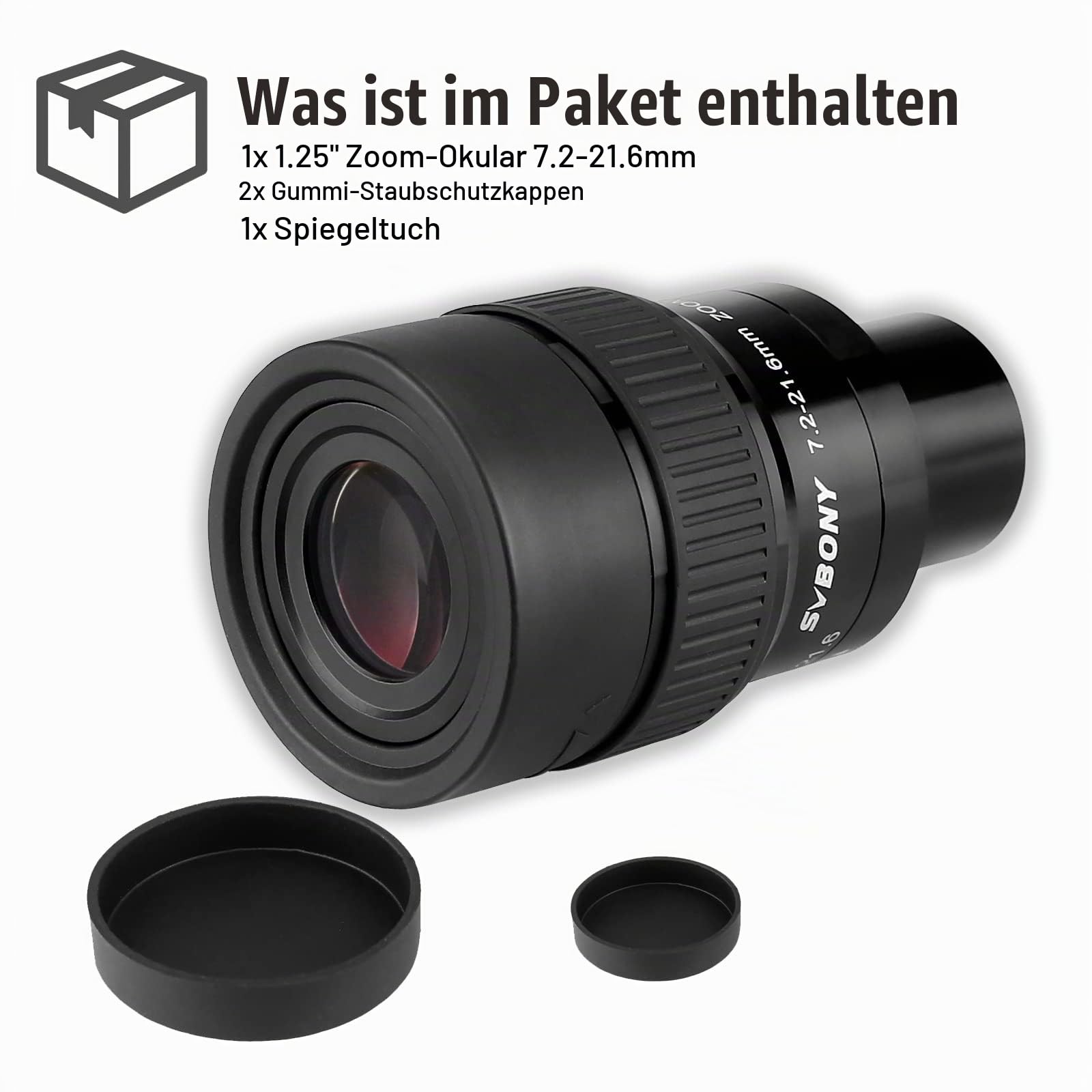 SVBONY SV191 Okular Zoom 7,2-21,6mm 1,25 Zoll