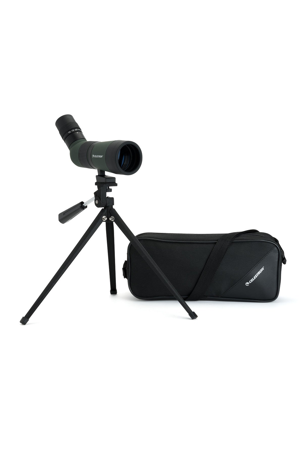 Celestron LandScout 10-30x50 Spektiv gewinkelt mit Stativ