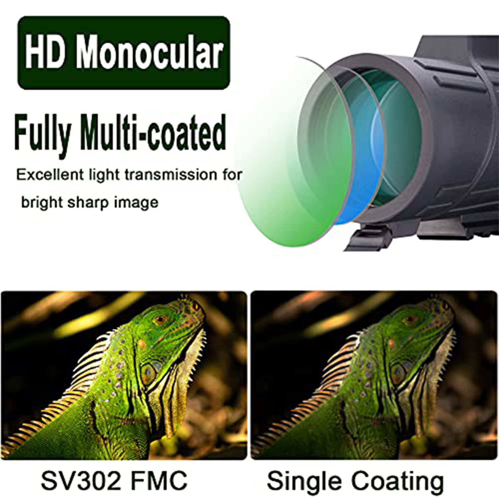 SVBONY SV302 8-16x42 Zoom-Monokular BAK4 wasserdicht