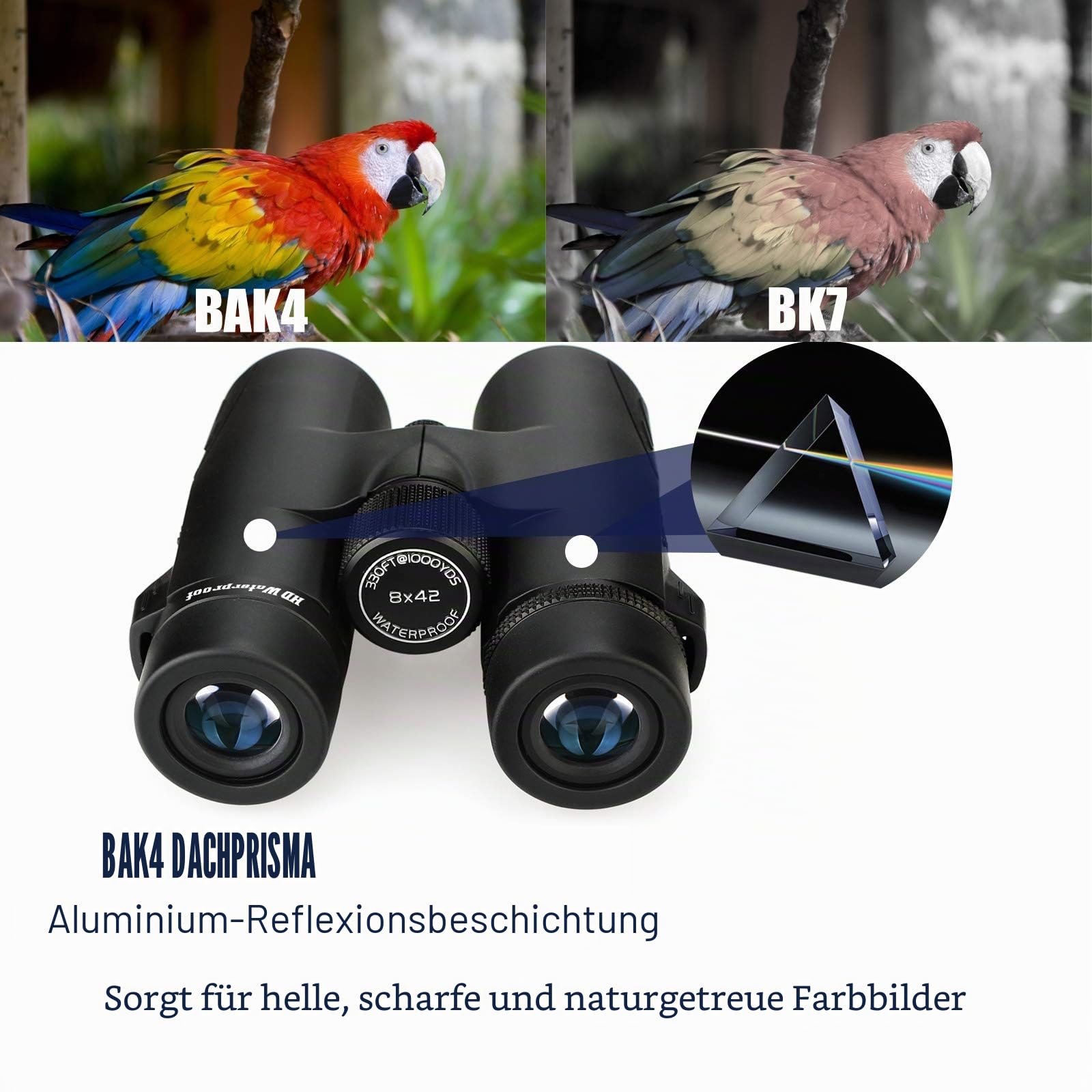 SVBONY SV47 Fernglas 8x42 HD wasserdicht Vogel