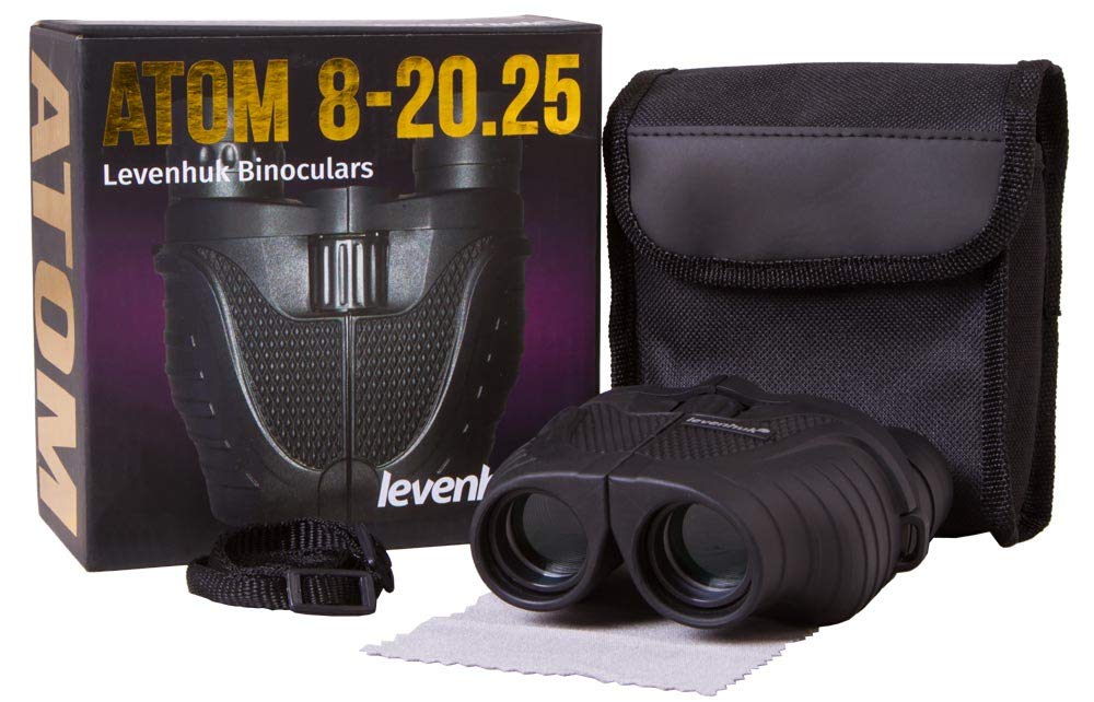 Levenhuk Atom 8-20x25 Zoom-Fernglas kompakt BK-7 Tasche