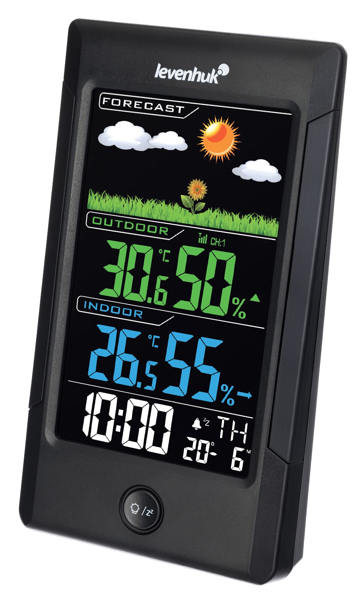 Levenhuk Wezzer Teo TH40 Wetterstation Funk Uhr Wecker