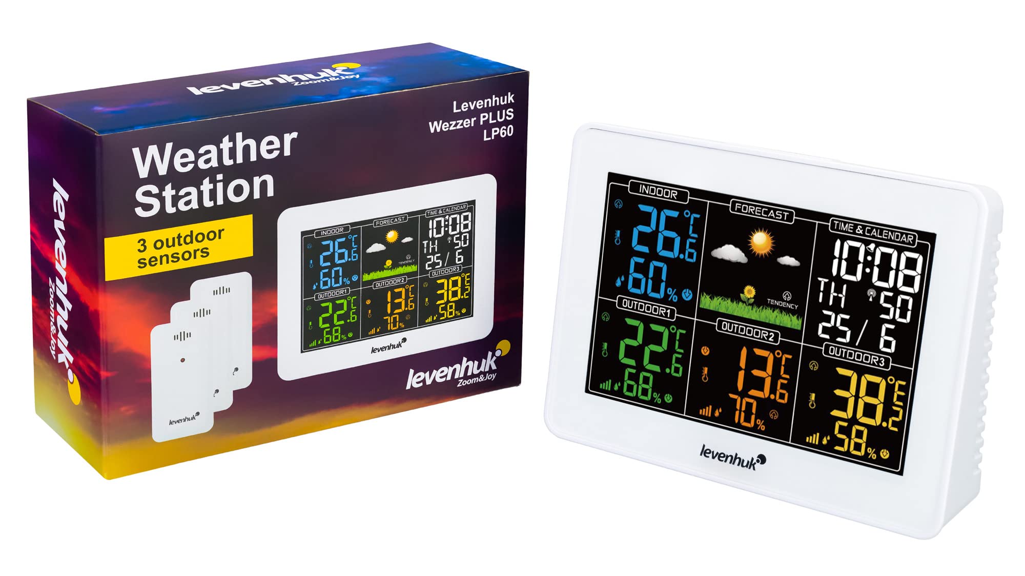 Levenhuk Wezzer Plus LP60 Wetterstation mit 3 Sensoren