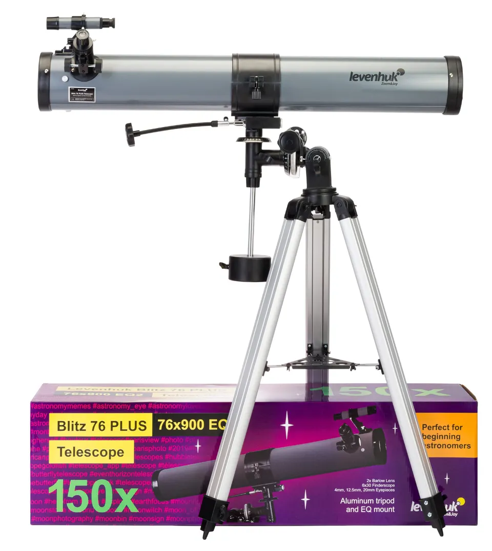 Levenhuk Blitz 76 Plus Newton-Spiegelteleskop 76/900 EQ