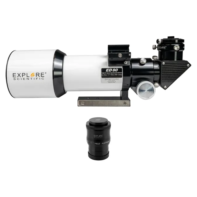 Explore Scientific ED80 Essential Triplet APO Refraktor 80mm Bundle Flattener