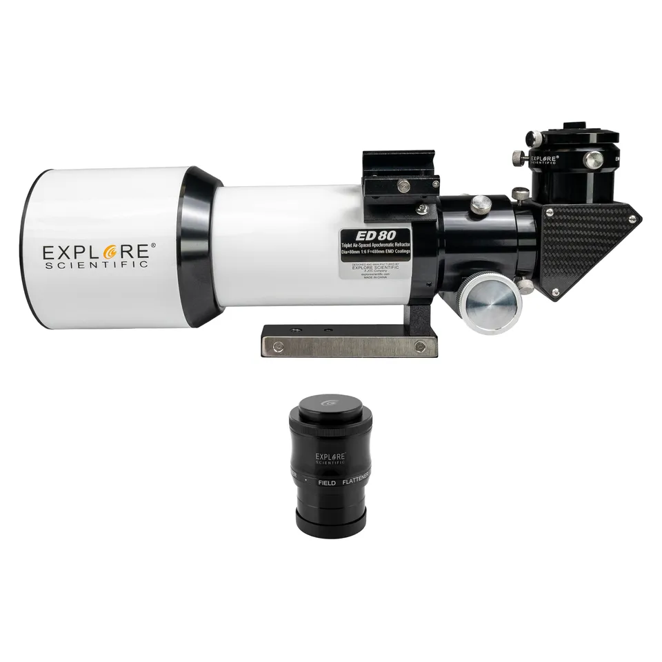 Explore Scientific ED80 Essential Triplet APO Refraktor 80mm Bundle Flattener