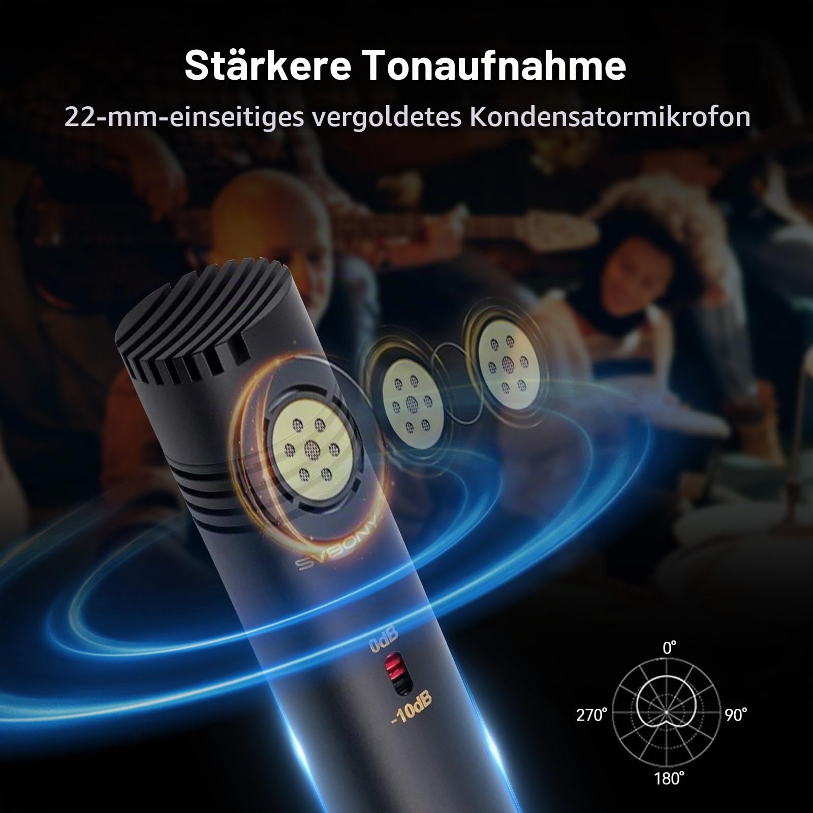 SVBONY Svmic M1 Instrumentenmikrofon Stereo-Set XLR