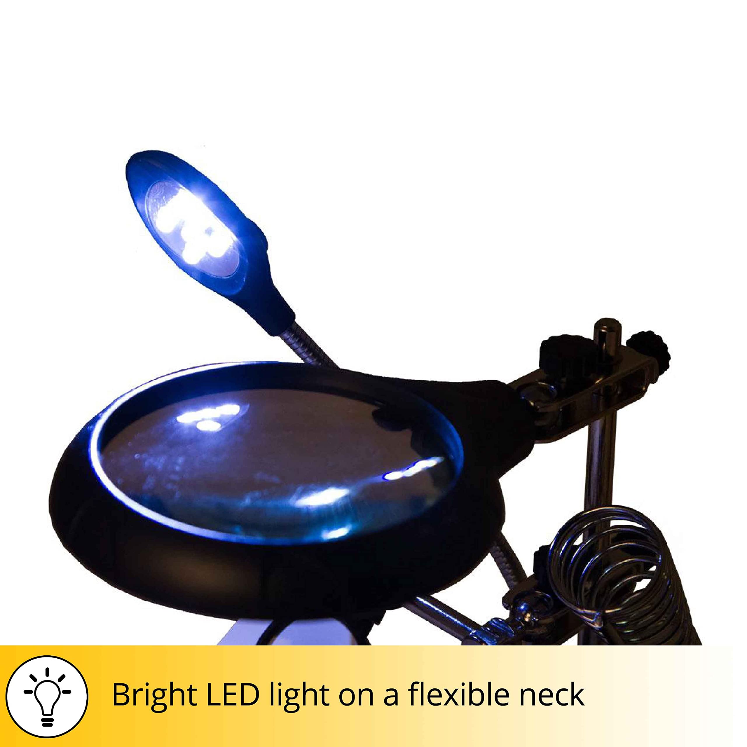 Levenhuk Zeno Desk D11 Tischlupe LED 2,5-10x dritte Hand