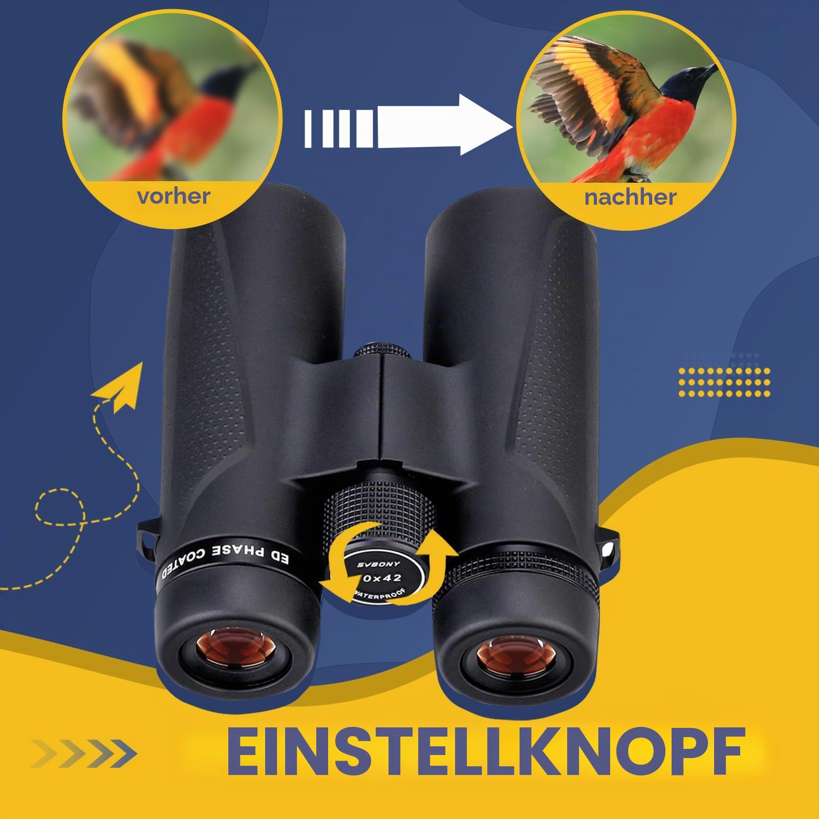 SVBONY SV202 Fernglas 10x42 ED wasserdicht Magnesium