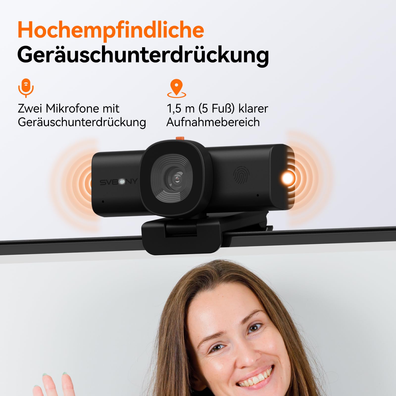 Svbony SVN W1 Webcam 2K 30fps Autofokus Mikrofon