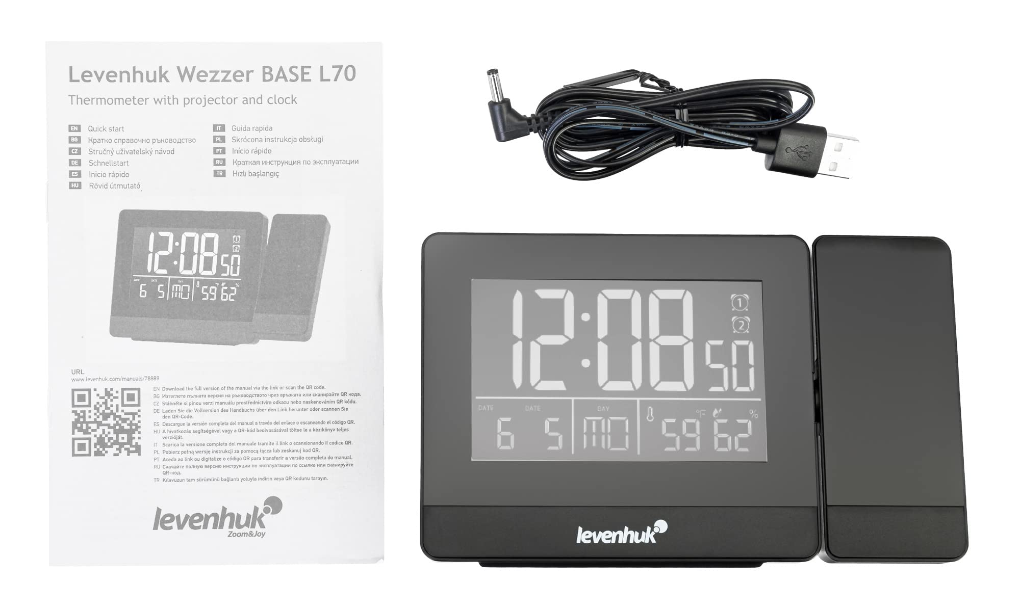 Levenhuk Wezzer Base L70 Thermometer mit Projektor