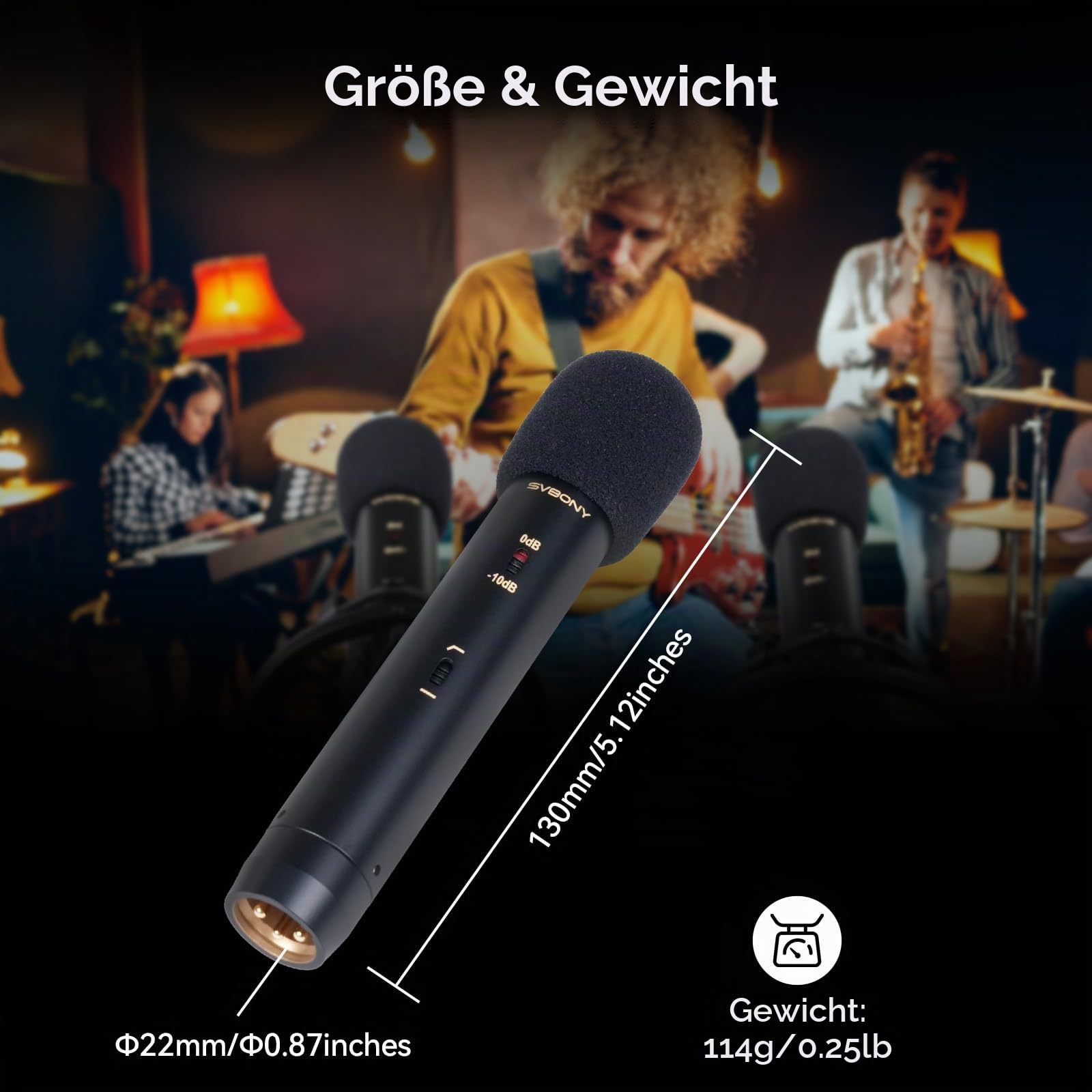 SVBONY Svmic M1 Instrumentenmikrofon Stereo-Set XLR