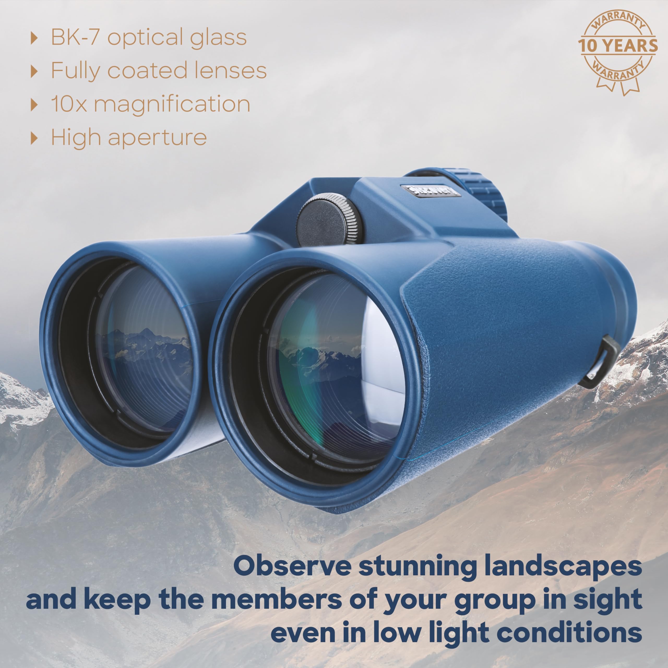 Discovery Elbrus 10x42 Fernglas kompakt mit Tasche