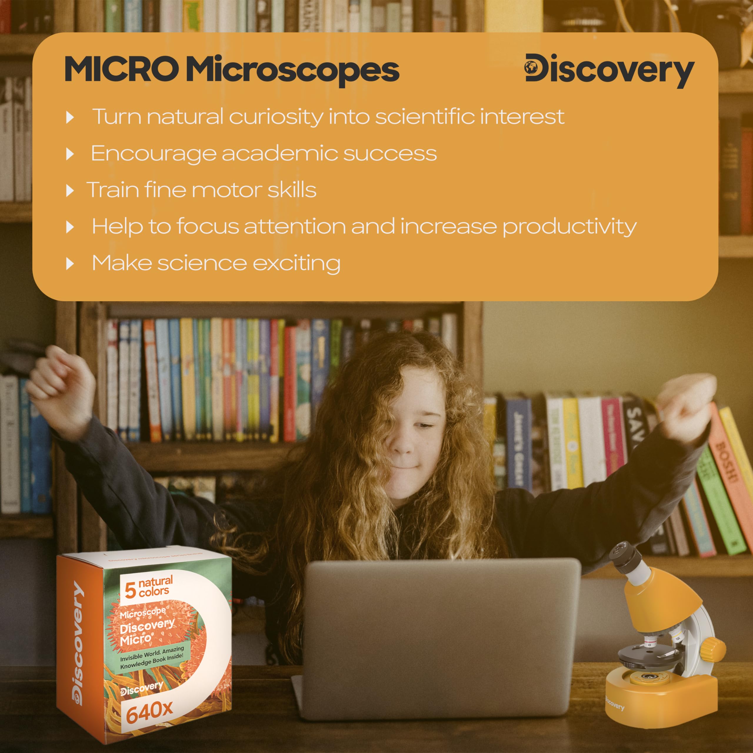 Levenhuk Discovery Micro Solar Mikroskop 40-640x für Kinder
