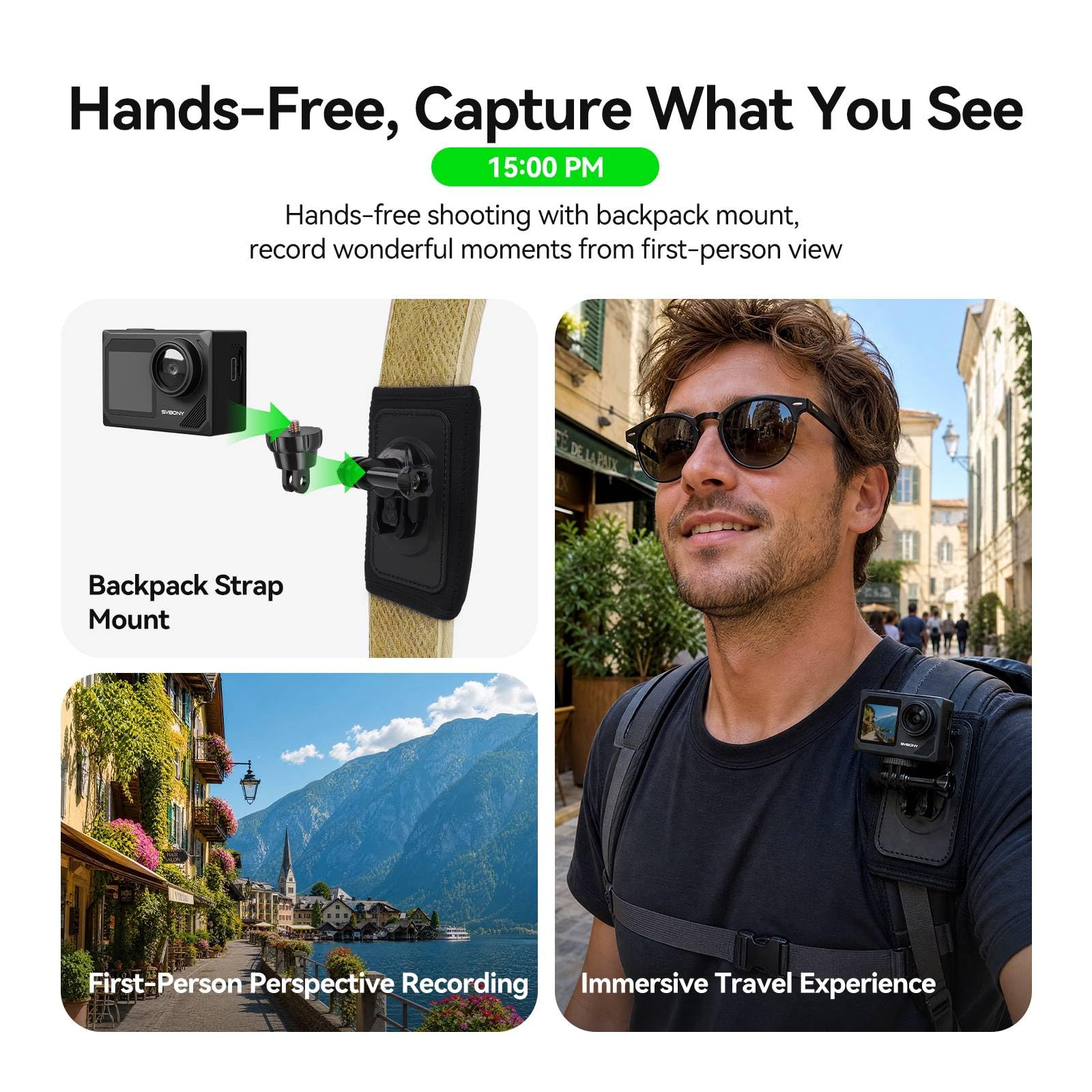 SVBONY SVGo2 4K Actioncam Reisekamera Reise-Kit EIS