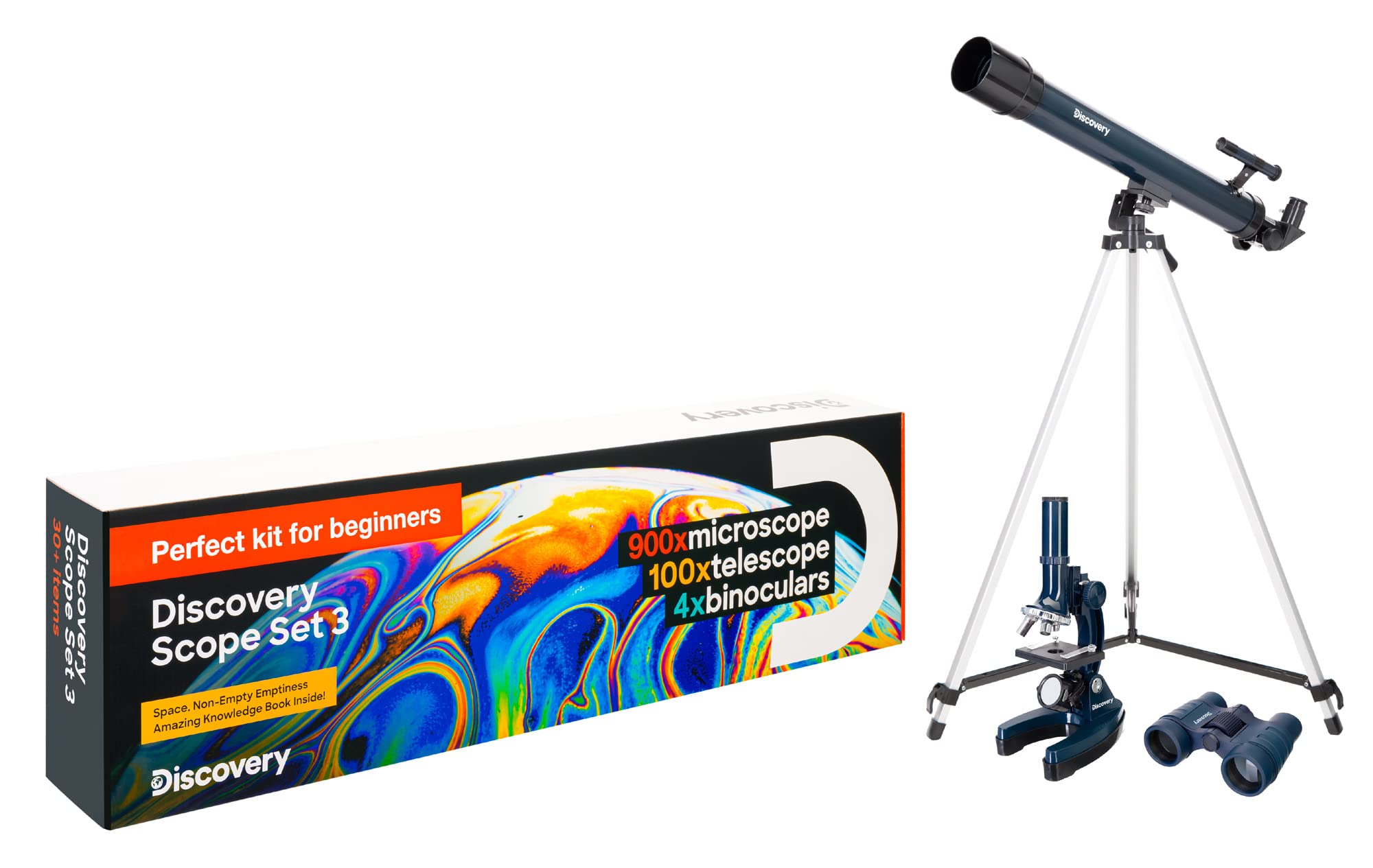 Discovery Scope 3 Teleskop Mikroskop Fernglas Set Englisch