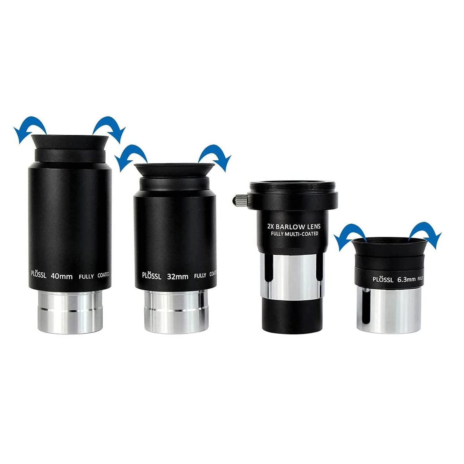 SVBONY Plössl Okular Set 1,25" 6,3/32/40mm + Barlow 2x