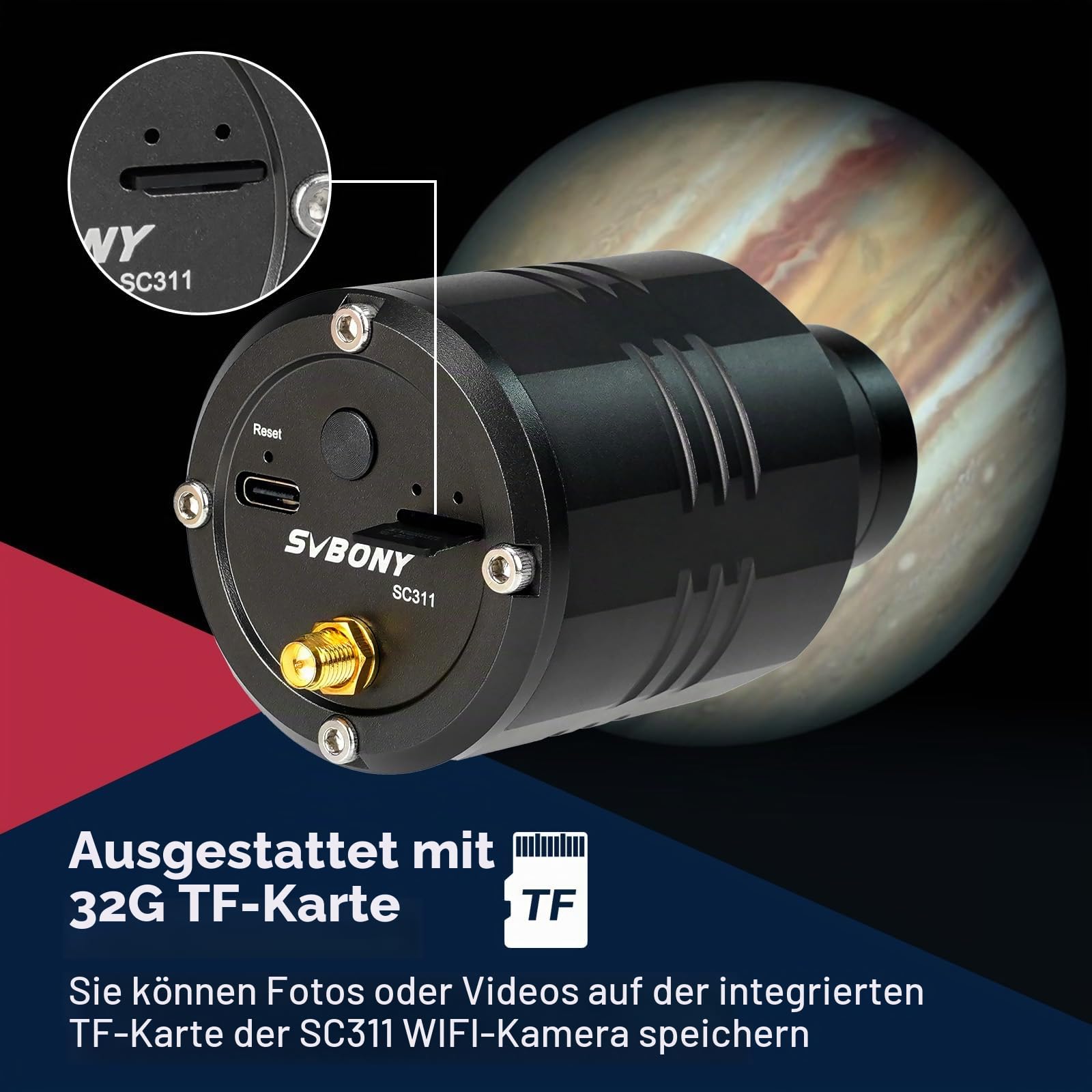SVBONY SC311 WiFi Astrokamera IMX662 Teleskop CMOS