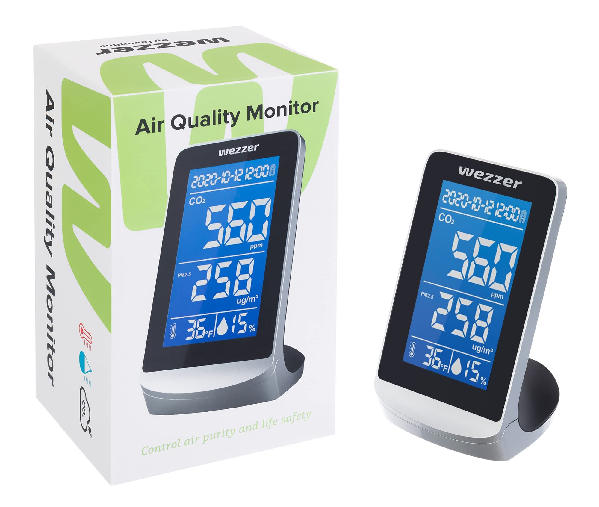 Levenhuk Wezzer Air PRO DM40 Luftqualitätsmonitor CO2 Partikel