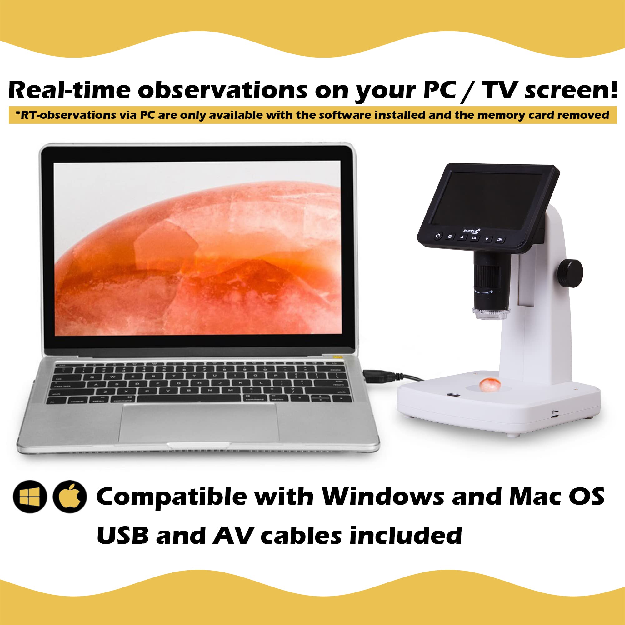 Levenhuk DTX 700 LCD Digital-Mikroskop 10-300x 5" 