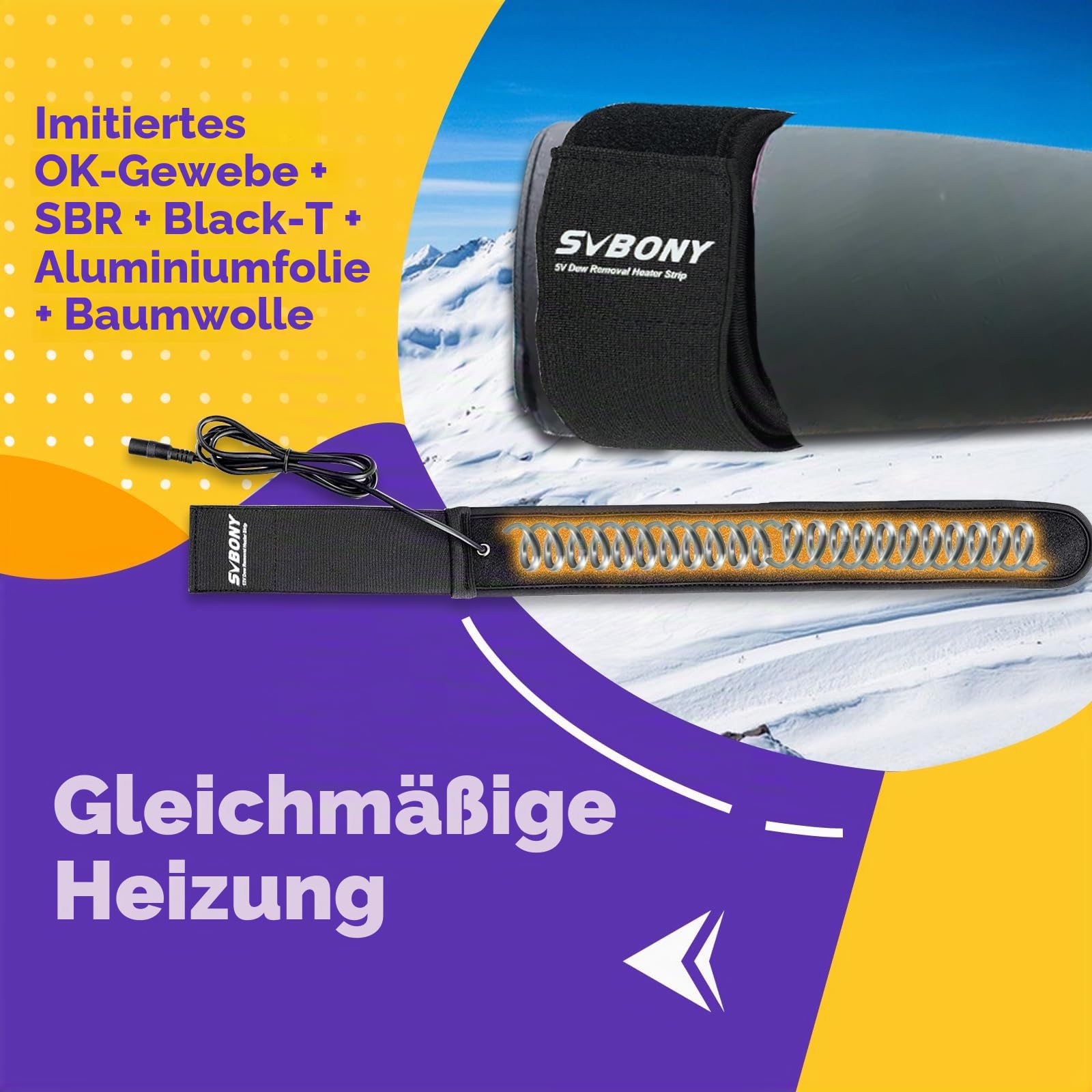 SVBONY SV192 Tauheizband 480 mm 12V 3 Stufen