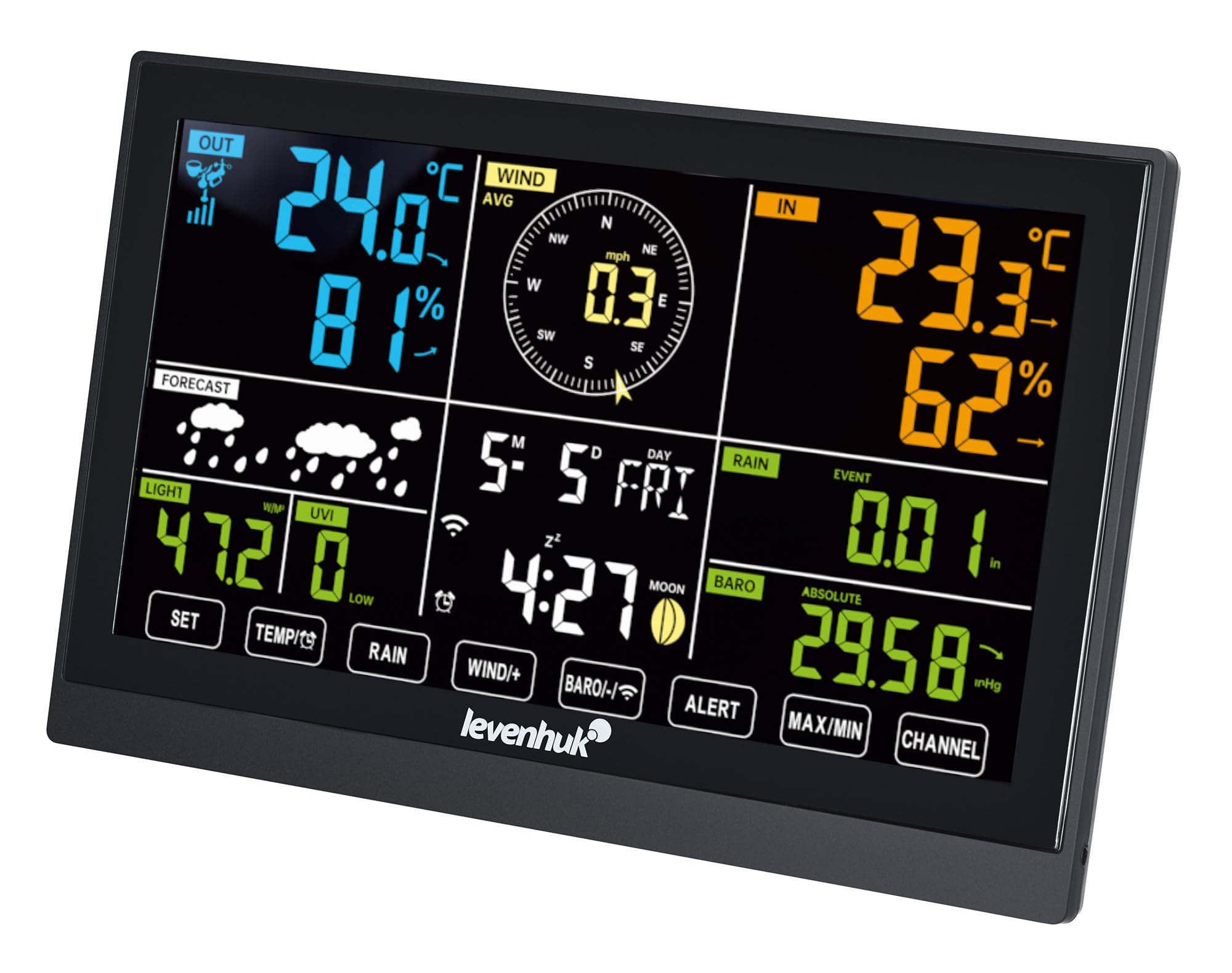 Levenhuk Wezzer PLUS LP140 7-in-1 Wetterstation mit Windrichtung