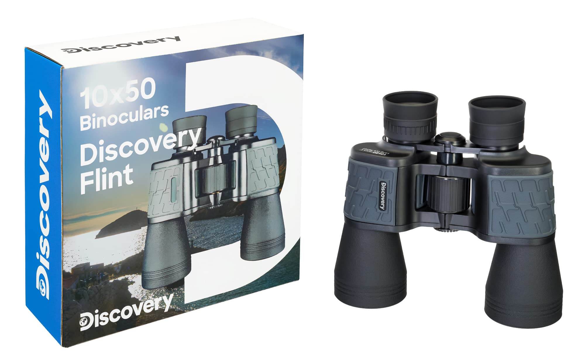 Discovery Flint 10x50 Fernglas Porro für Erwachsene