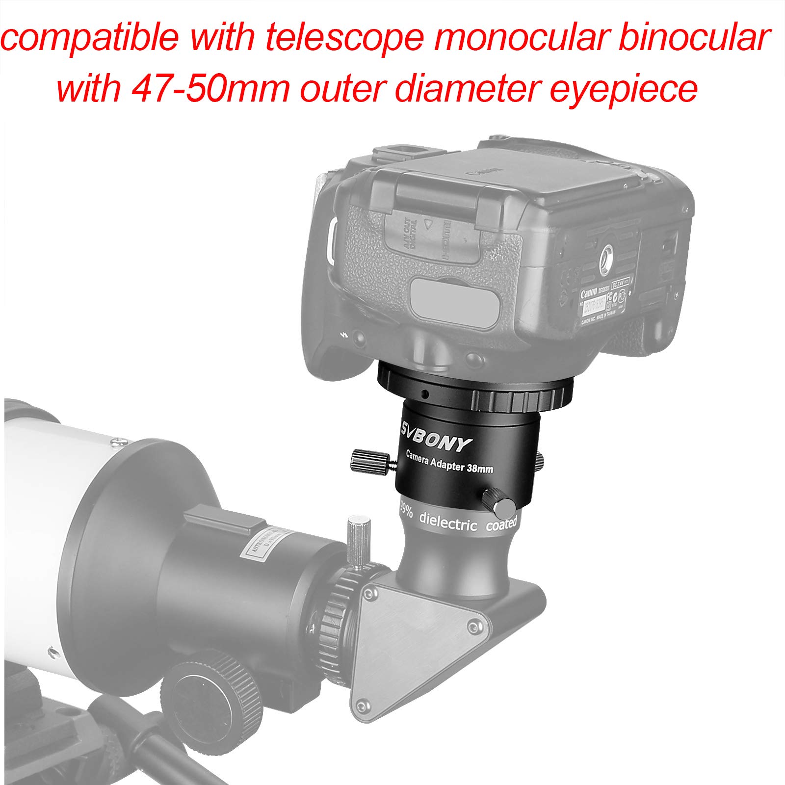 SVBONY SV186 Teleskop Kamera Adapter Canon T-Ring Metall
