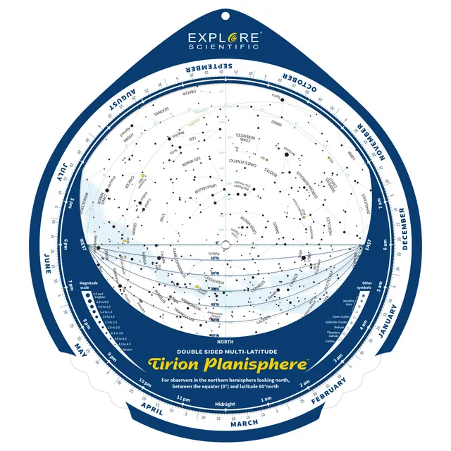 Explore Scientific Tirion Planisphäre Sternkarte Nordhalbkugel