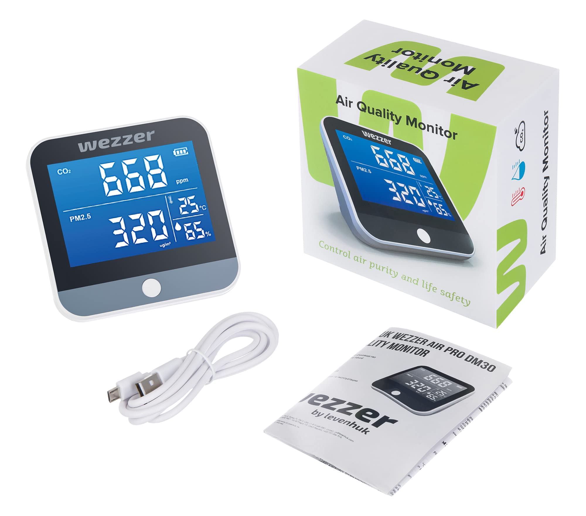 Levenhuk Wezzer Air PRO DM30 Luftqualitätsmonitor CO2 Staub
