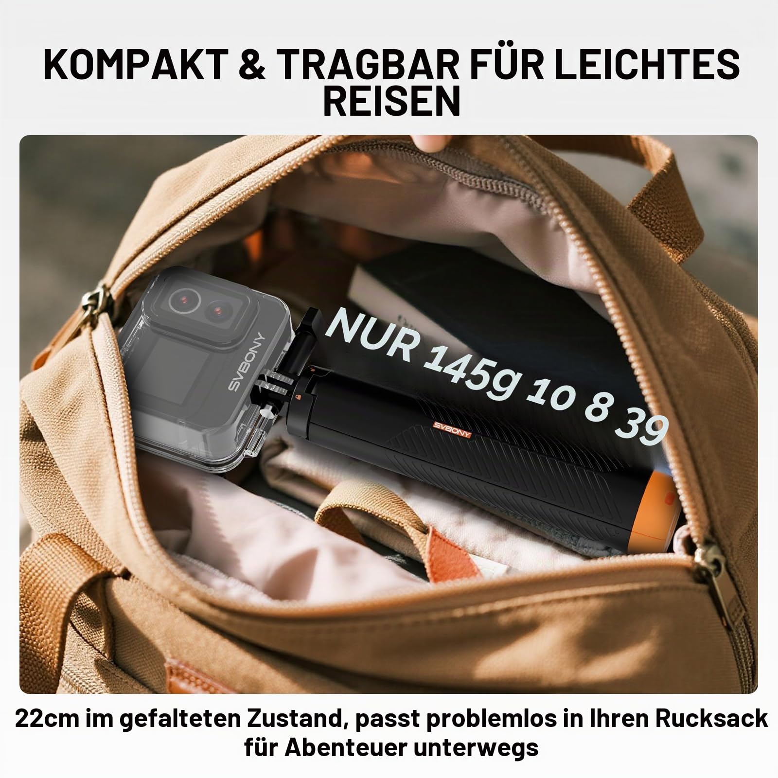 Svbony Selfie-Stick Wasserdicht 61cm Schwimm-Stativ