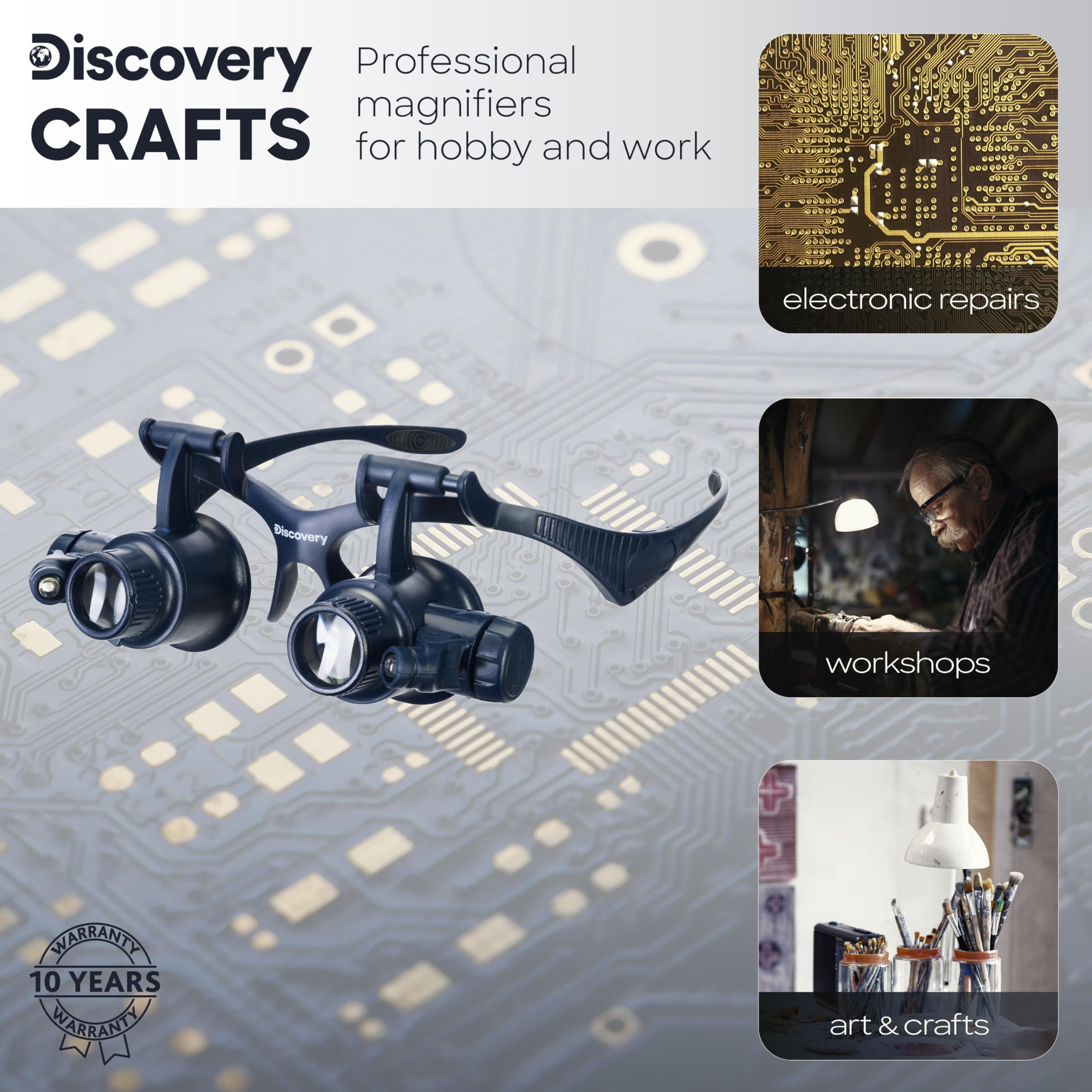 Discovery Crafts DGL 50 Vergrößerungsbrille LED 25-fach